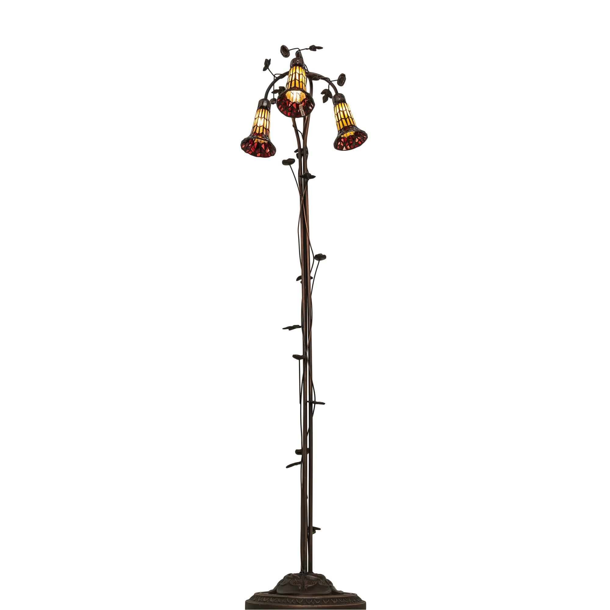 Stained Glass Pond Lily 58 Inch Floor Lamp by Meyda Lighting