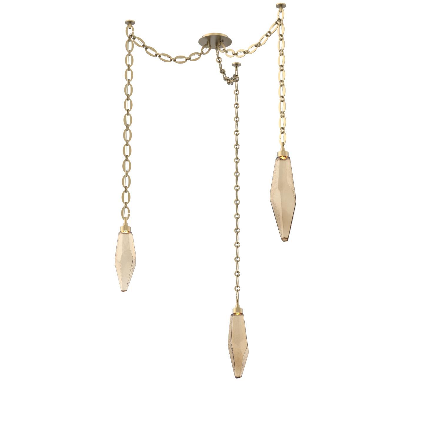 Levi Wilson Rock Crystal 14 Inch Multi Pendant Light by Hammerton Studio