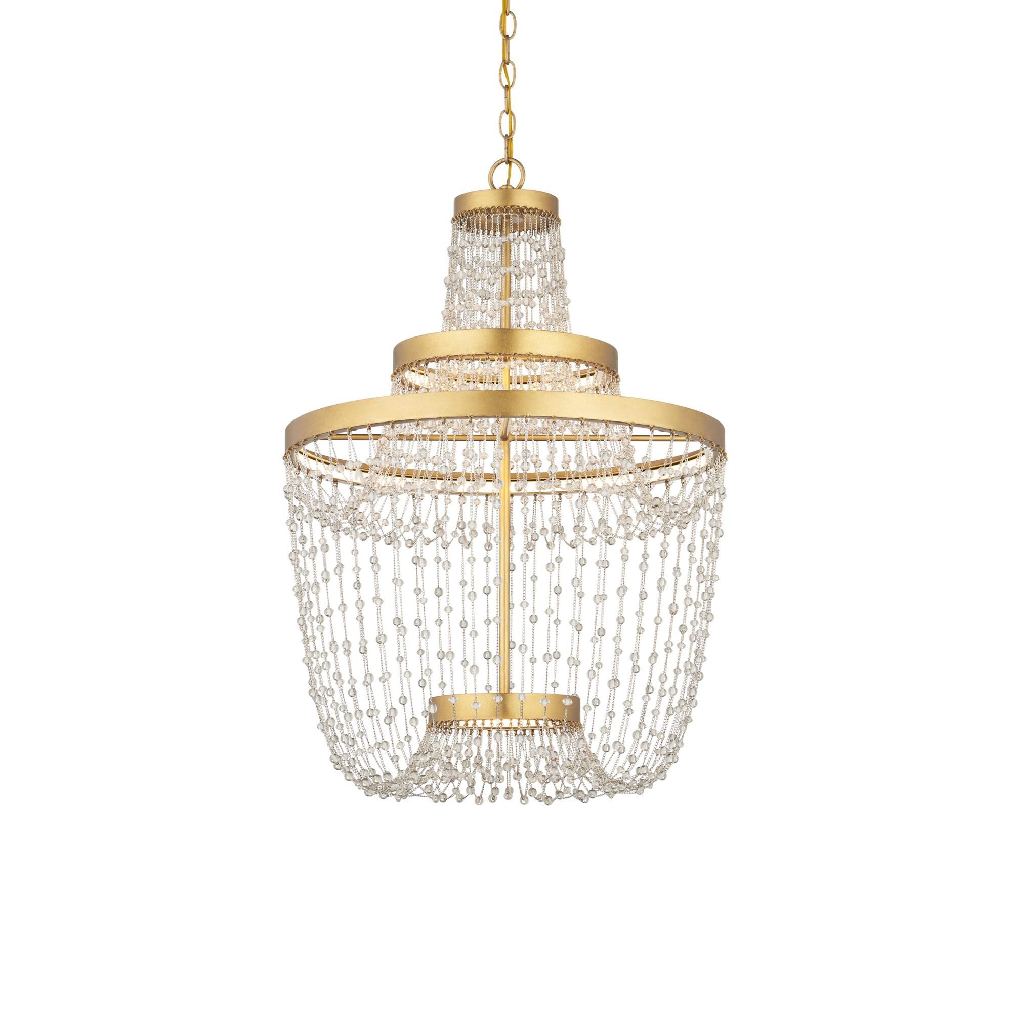 Shown in Clear, Contemporary Gold Leaf and Contemporary Gold finish