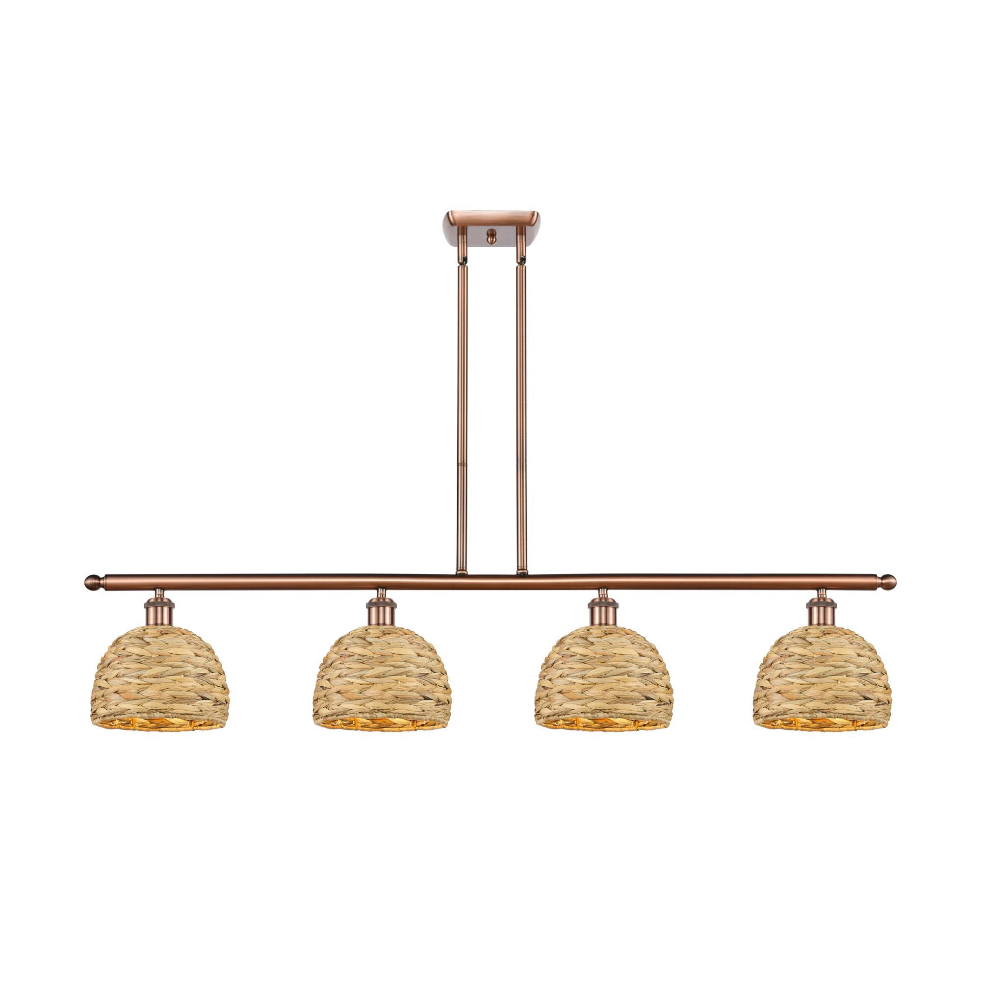 Shown in Antique Copper finish and Natural shade