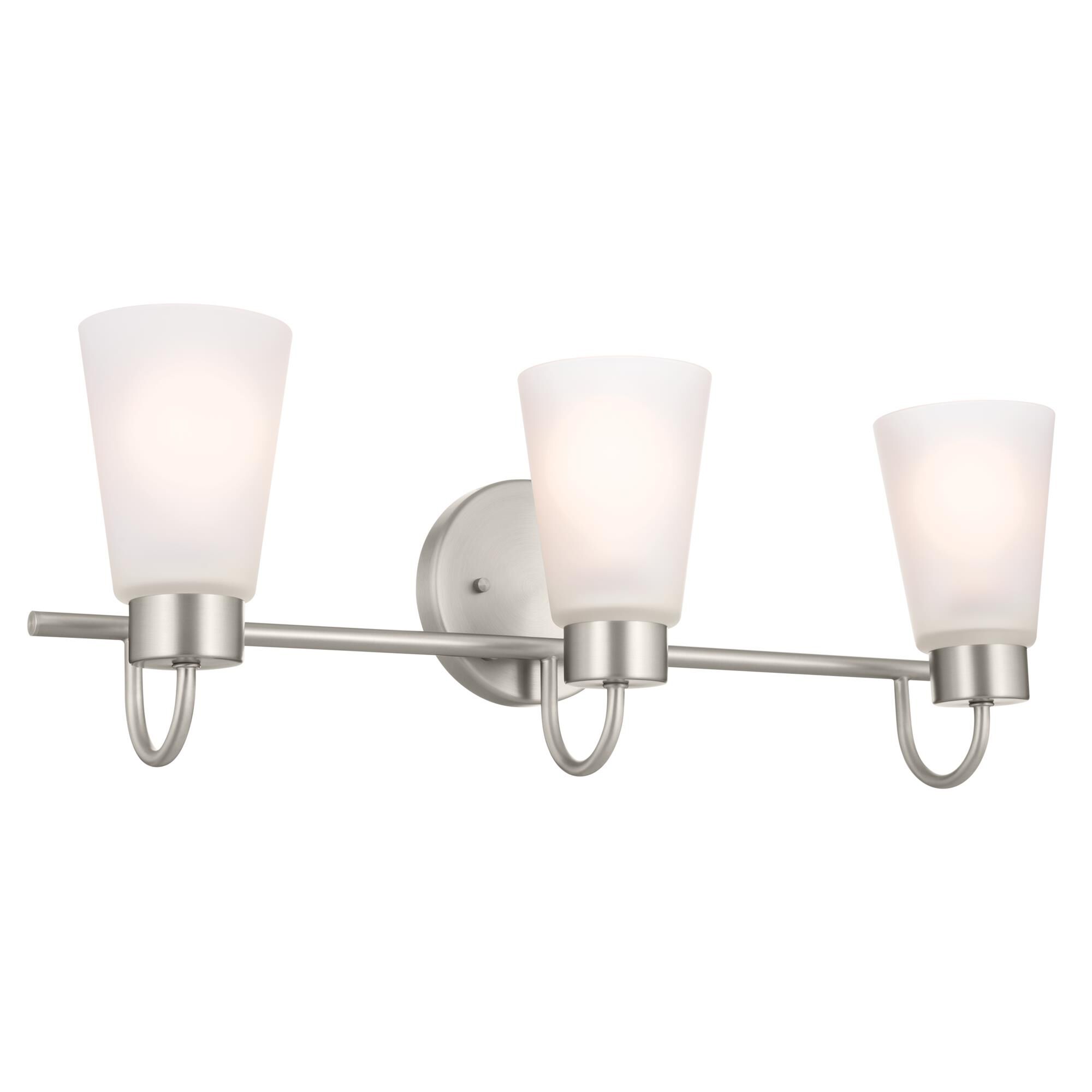 Shown in Brushed Nickel finish and Clear glass