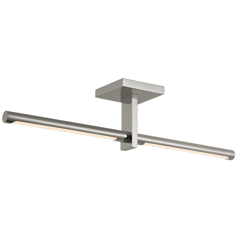 Kelly Wearstler Axis 24 Inch 2 Light LED Semi Flush Mount by Visual Comfort Signature Collection