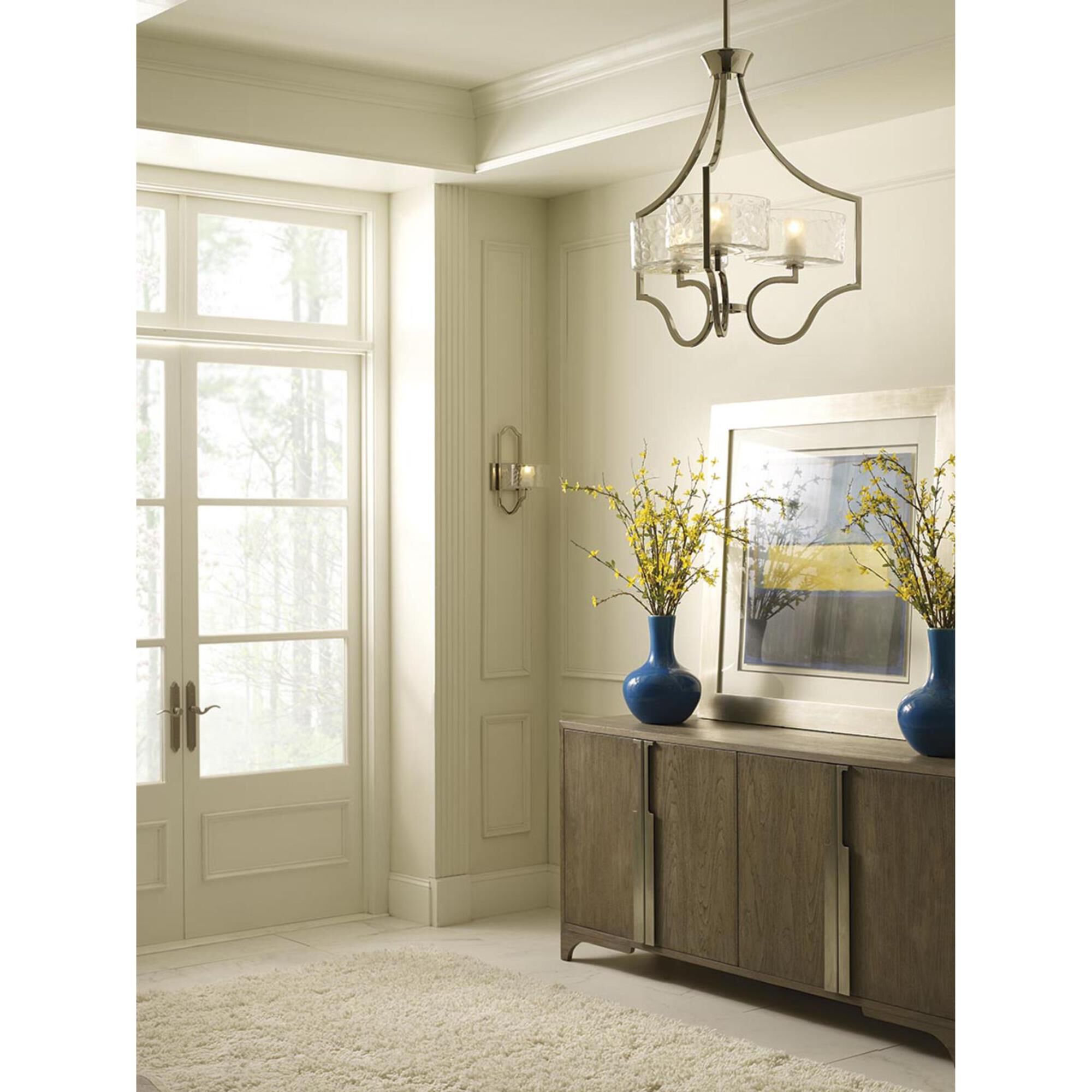 Shown in Polished Nickel finish and Clear Water glass