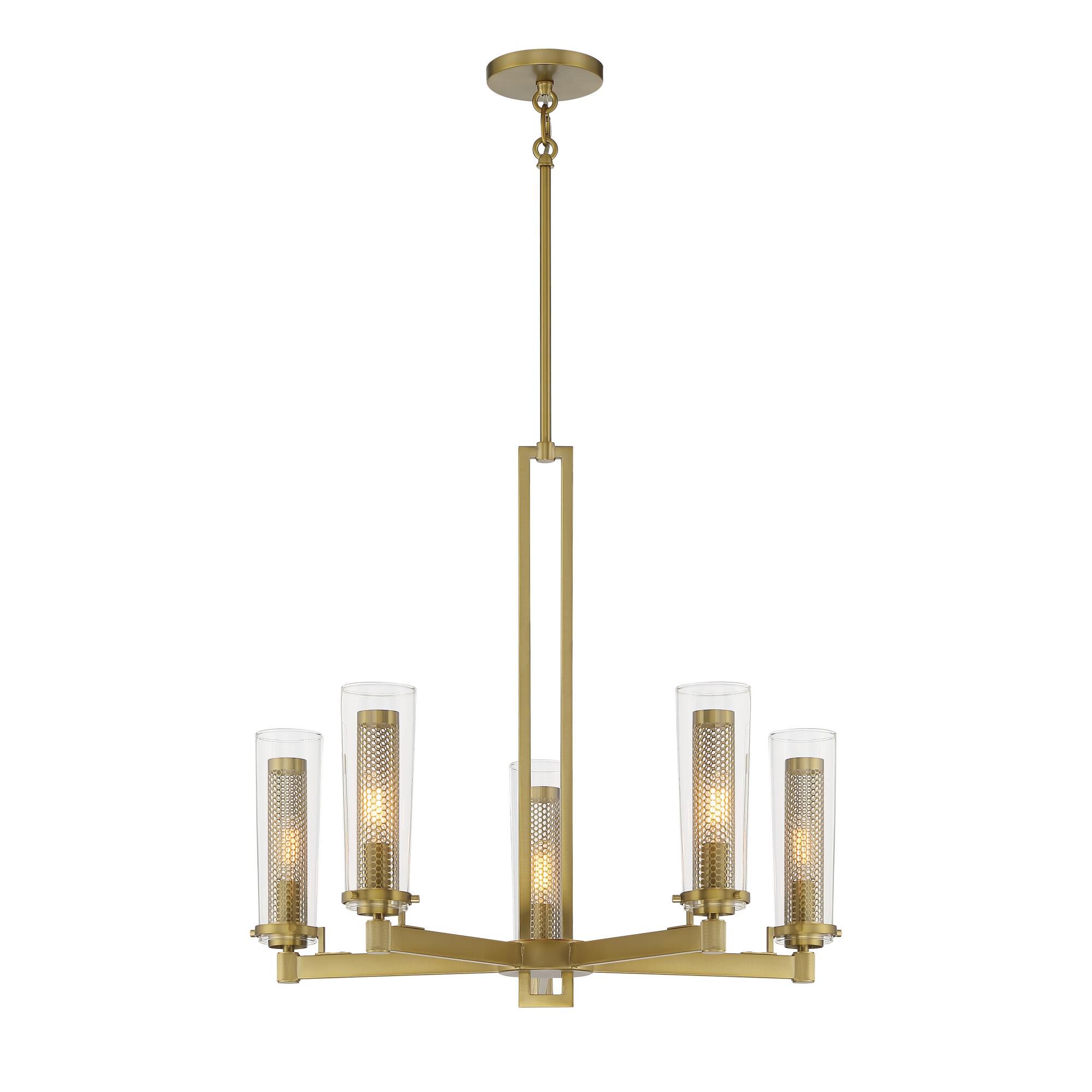 Shown in Soft Brass finish and Clear glass and Glass shade
