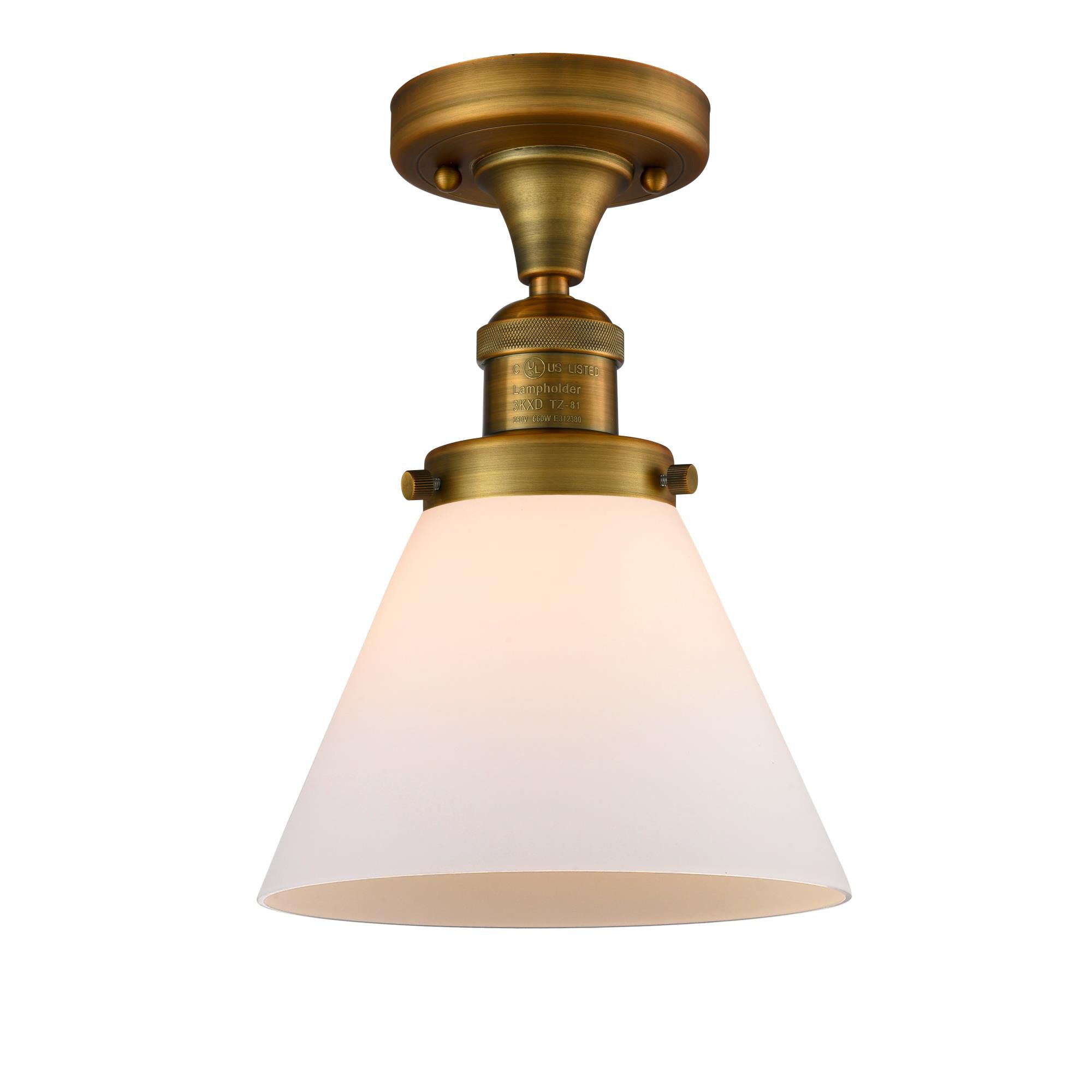 Bruno Marashlian Large Cone 7 Inch 1 Light Semi Flush Mount by Innovations Lighting