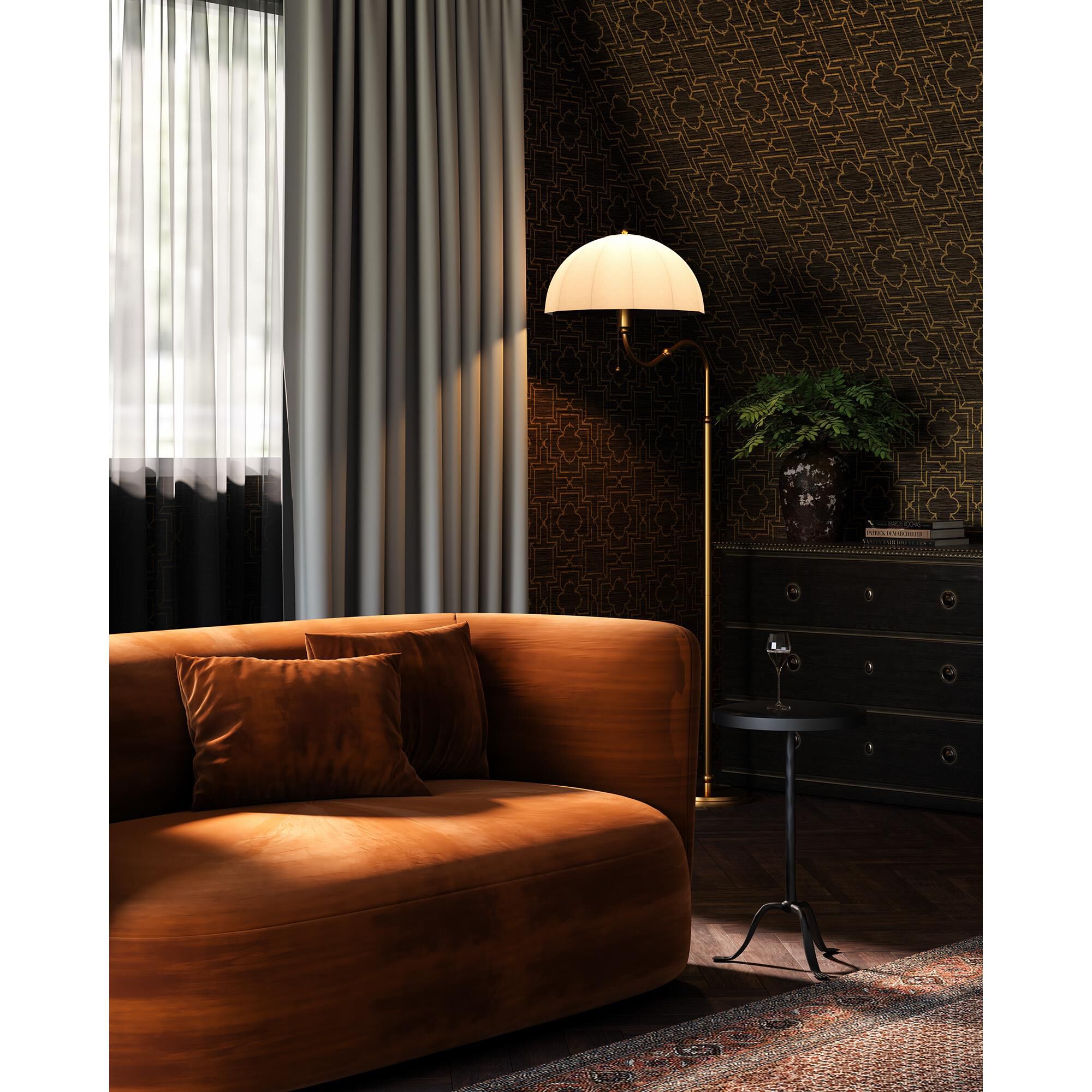 Shown in Brushed Gold finish and Spandex shade