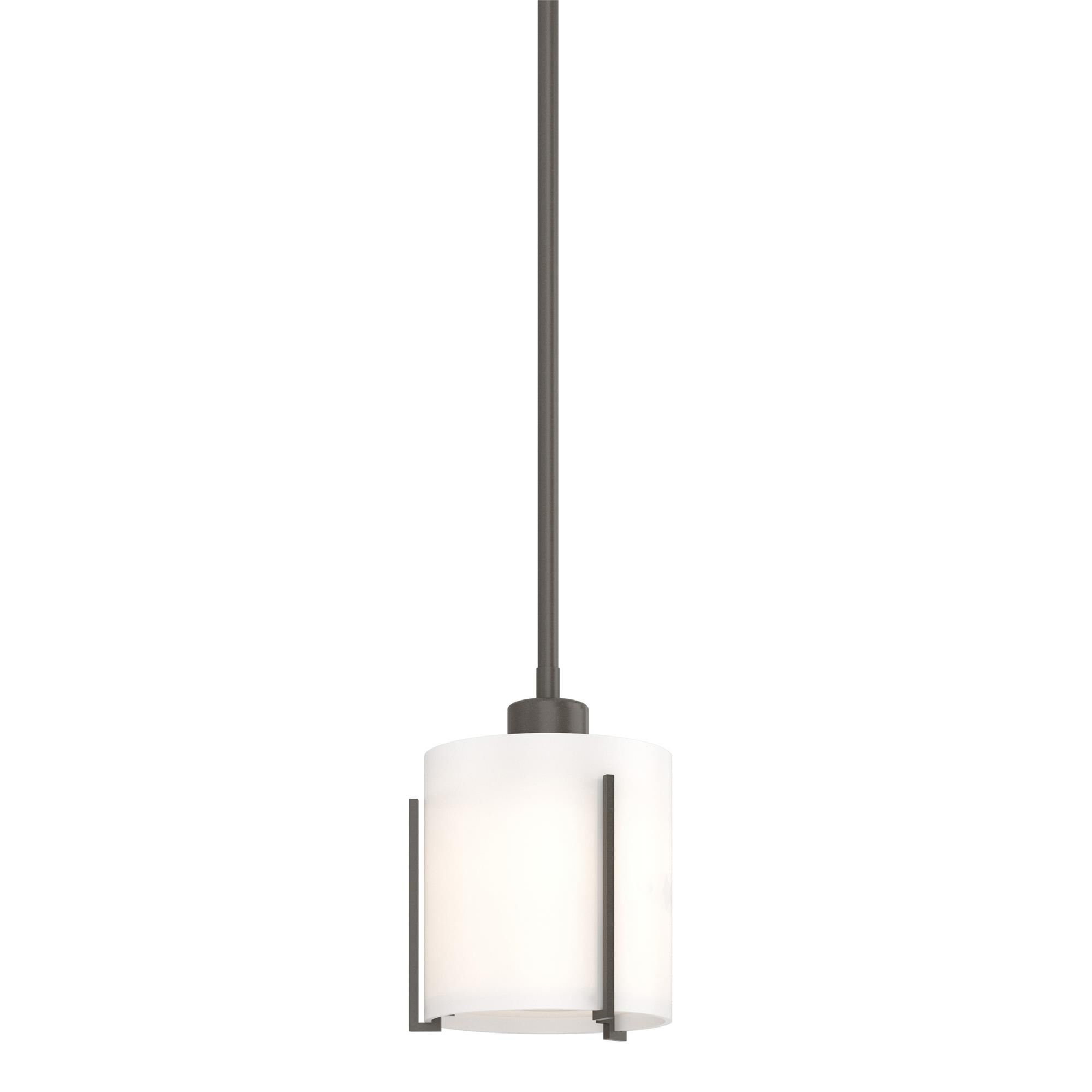 Shown in Dark Smoke finish and Opal glass