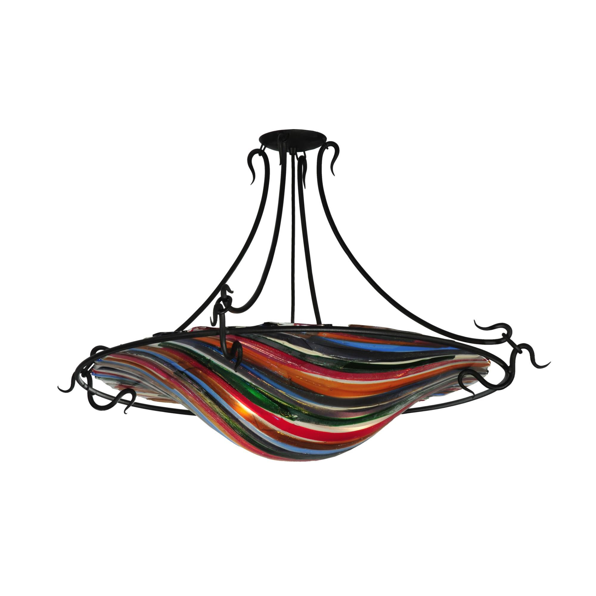 36 Inch 3 Light Semi Flush Mount by Meyda Lighting