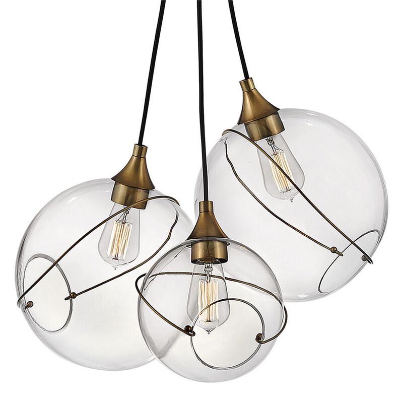 Lisa McDennon Skye 18 Inch 3 Light Multi Light Pendant by Hinkley
