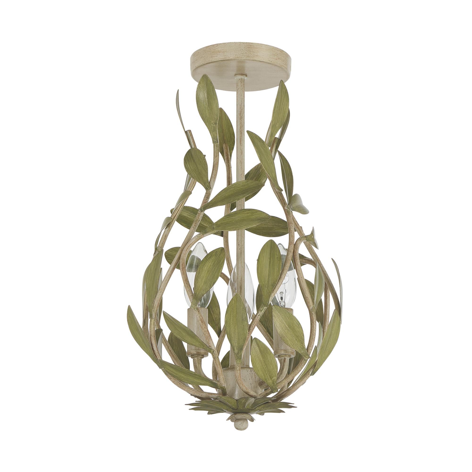 Broche 9 Inch Semi Flush Mount by Crystorama