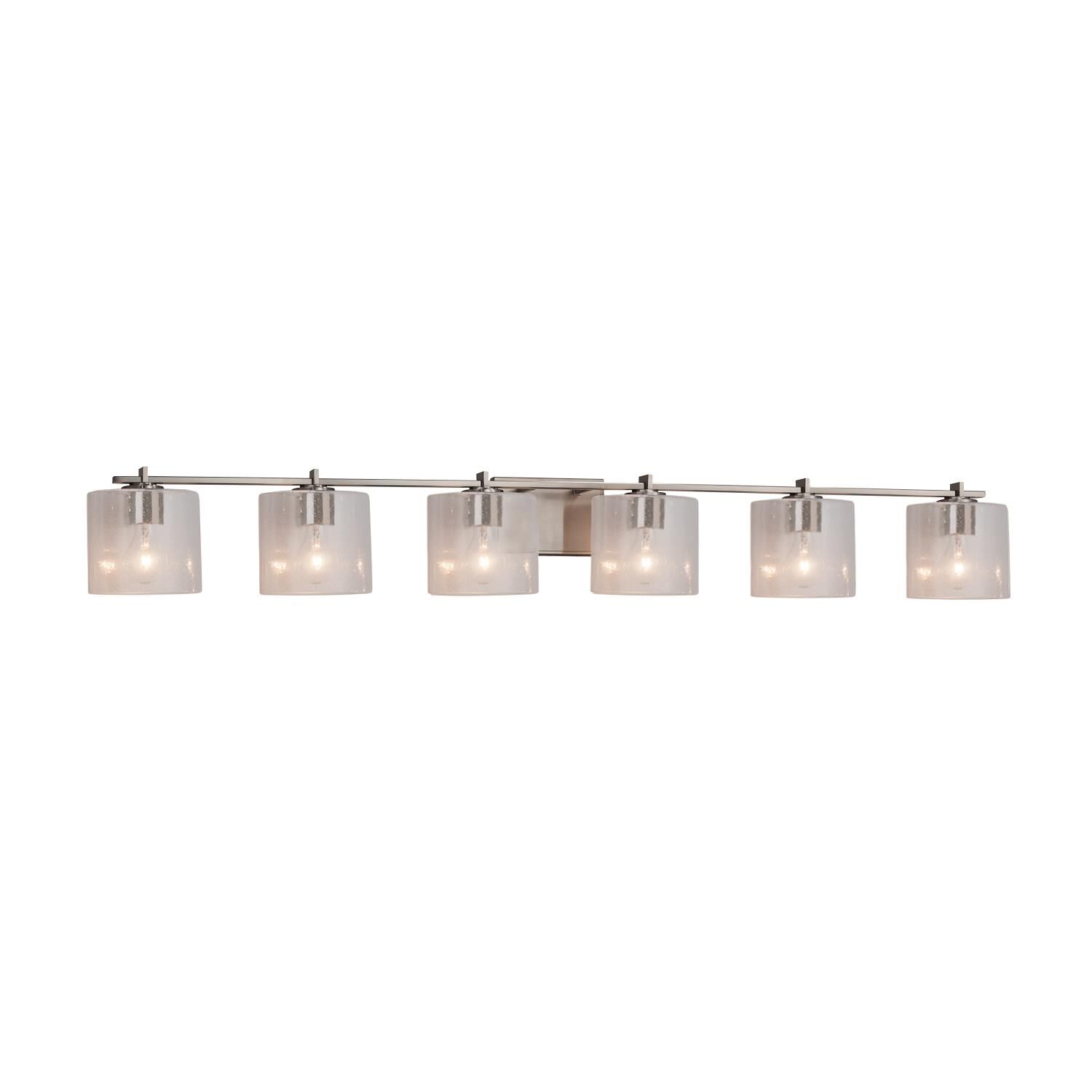 Fusion 56 Inch 6 Light Bath Vanity Light by Justice Design Group