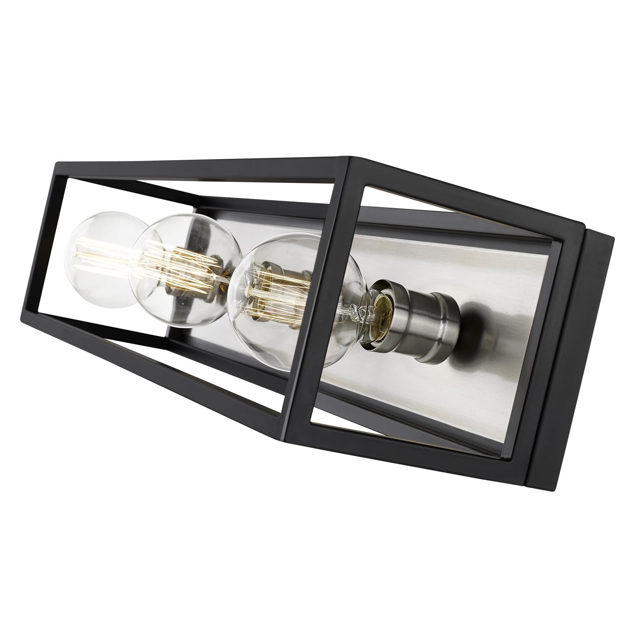 Shown in Matte Black + Brushed Nickel finish and --- glass and --- shade