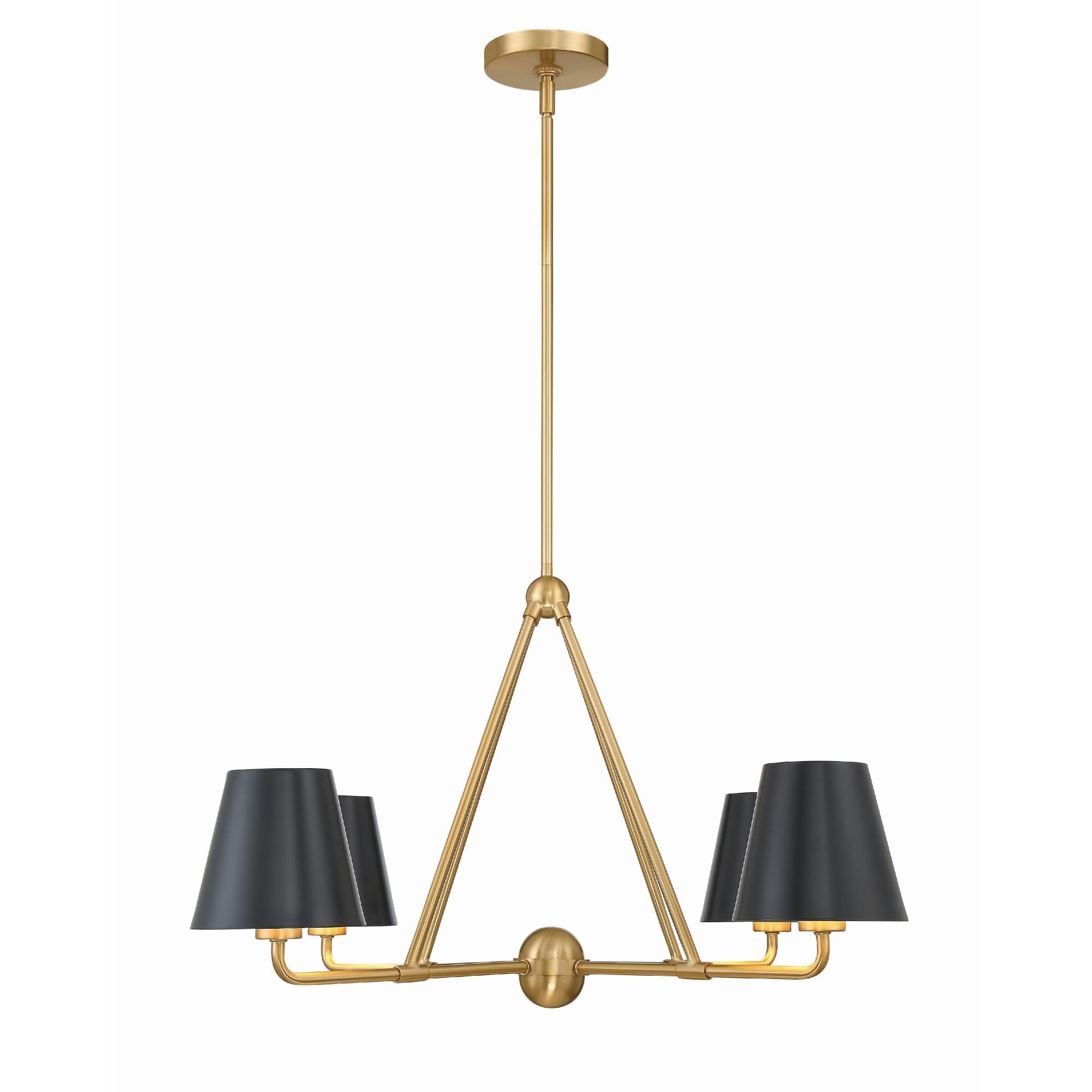 Shown in Vibrant Gold finish and Steel glass and Steel shade