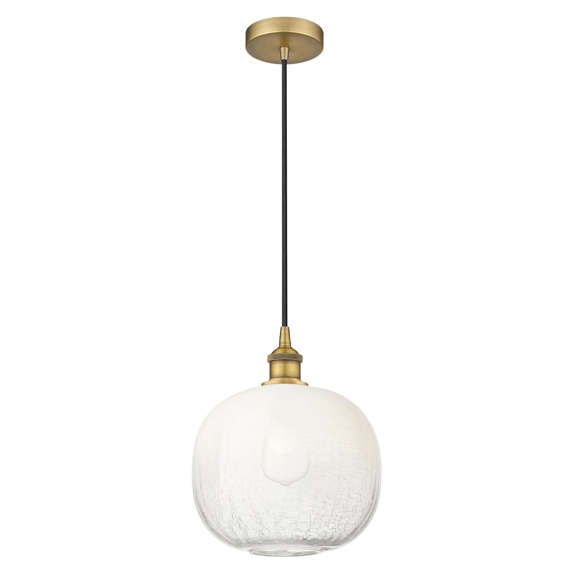 Shown in Brushed Brass finish and Opal glass