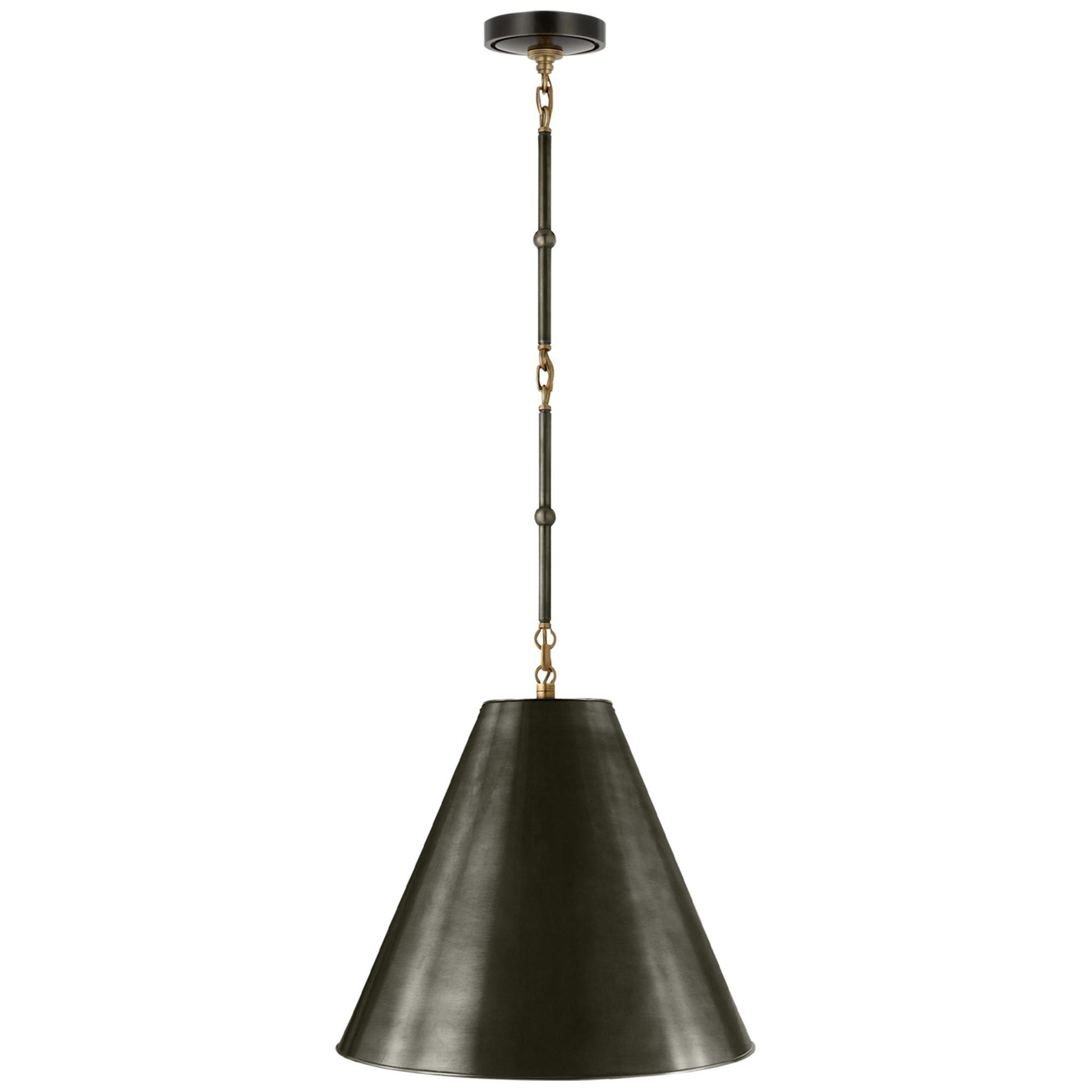 Shown in Bronze With Antique Brass finish and Bronze shade