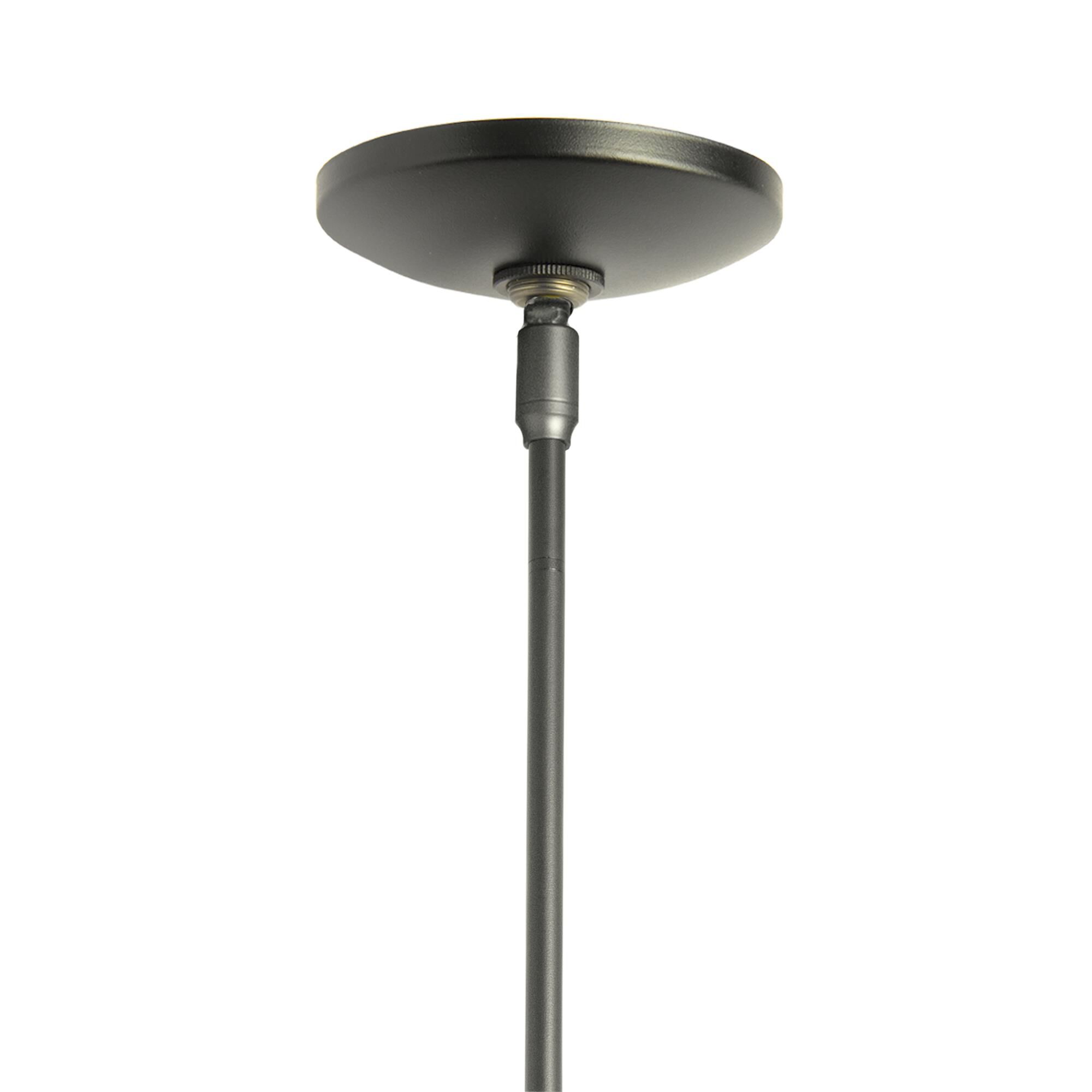 Shown in Dark Smoke finish and Opal glass