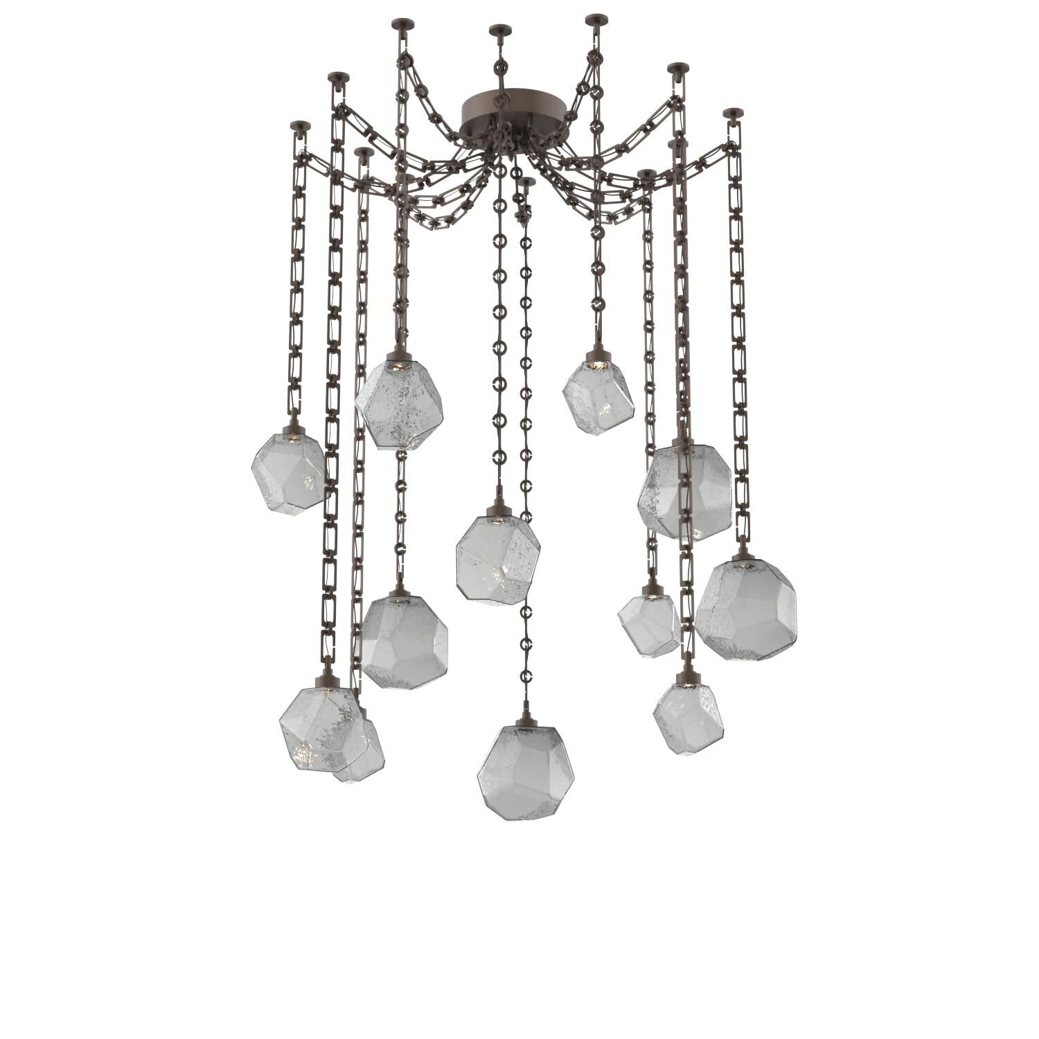 Levi Wilson Gem 17 Inch Multi Pendant Light by Hammerton Studio