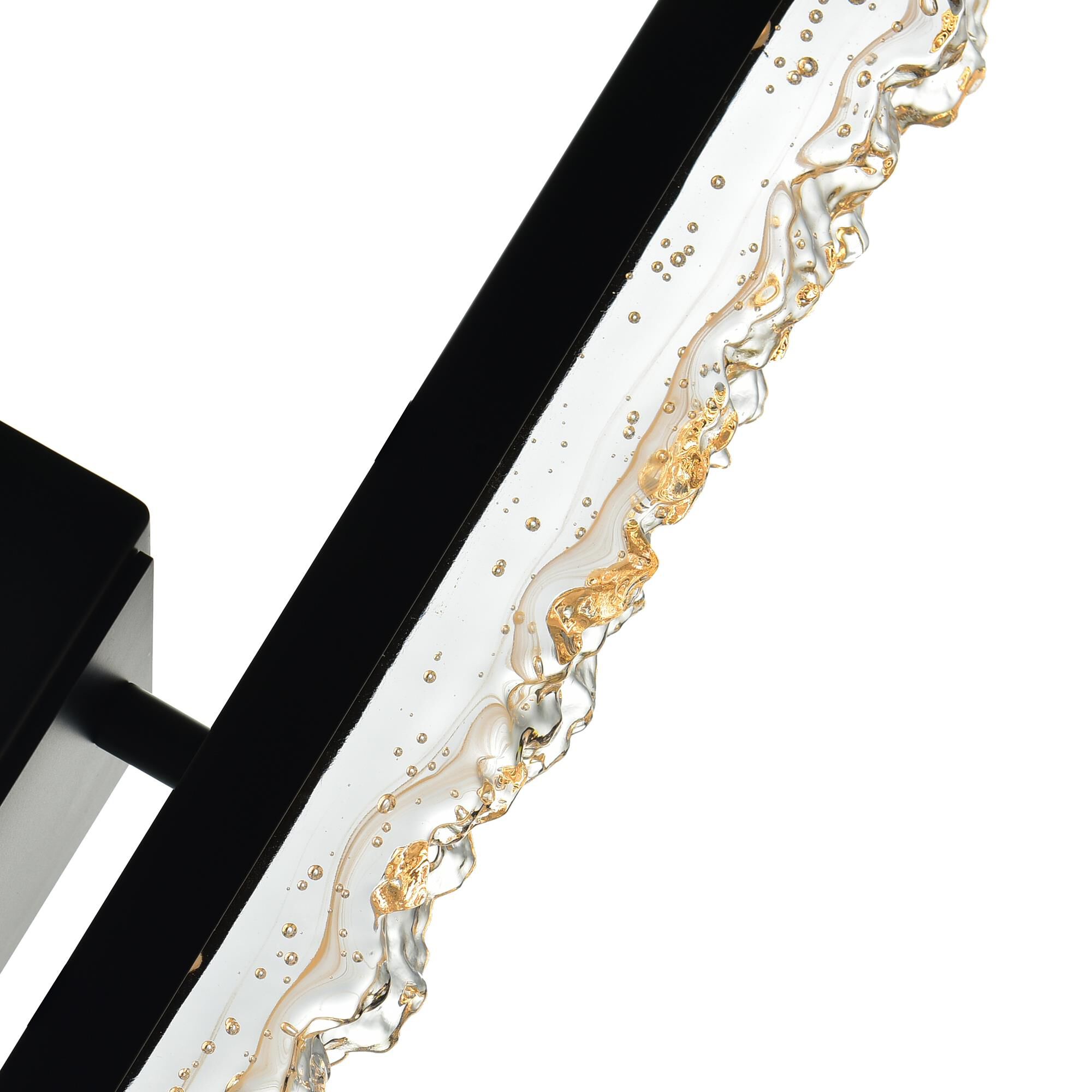 Shown in Black finish and Clear crystal