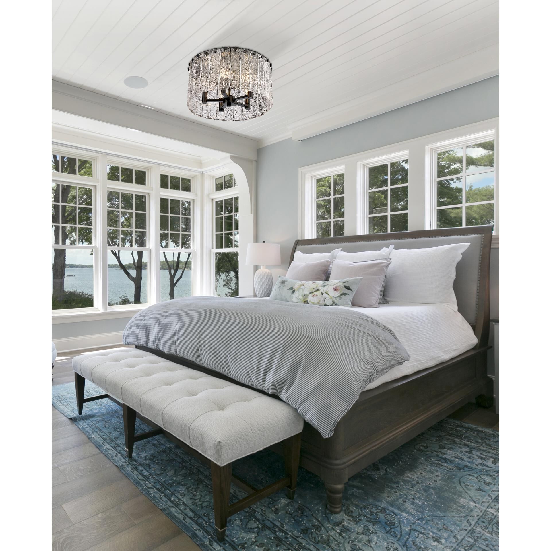 Glacier 16 Inch 5 Light Flush Mount by Z-Lite