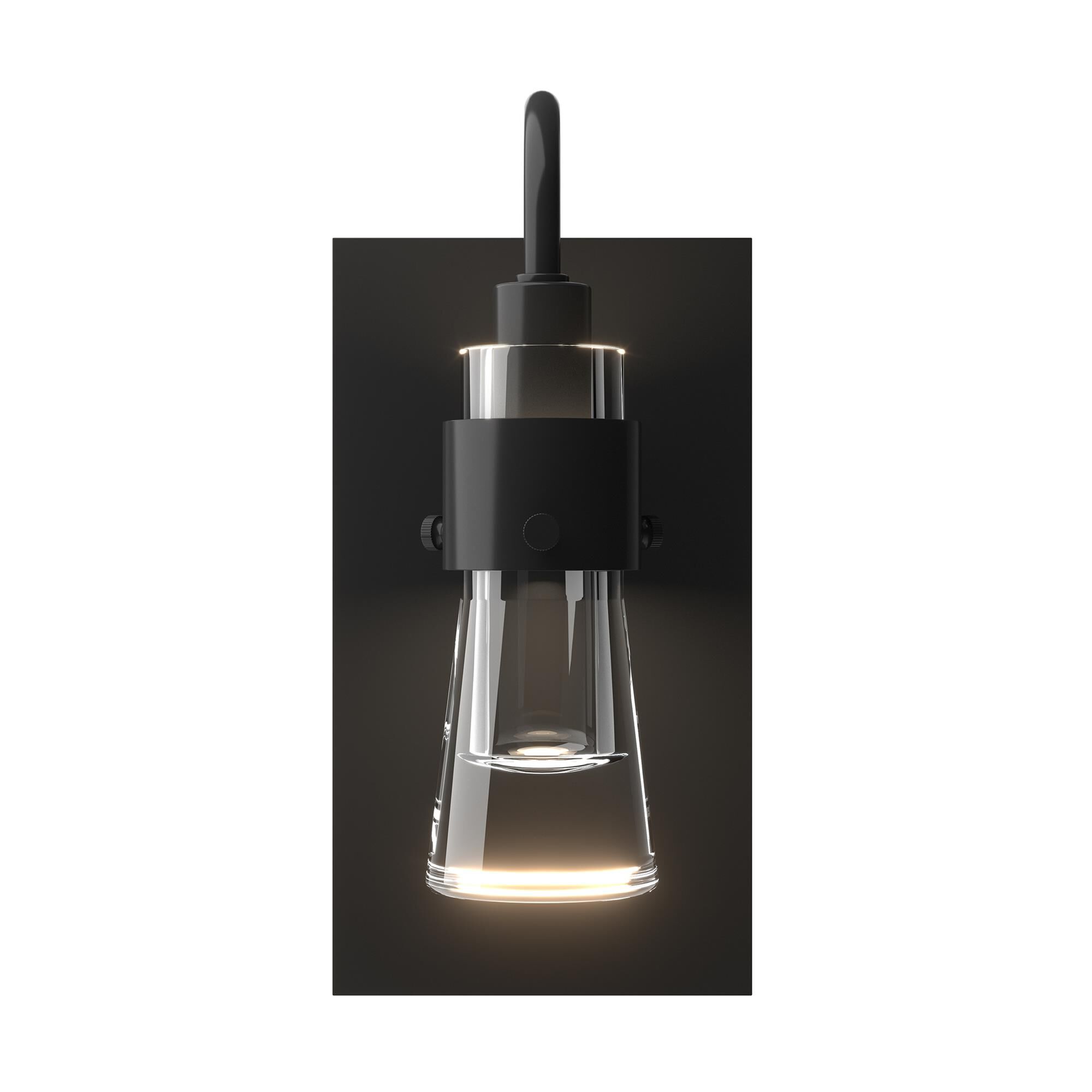 Shown in Black finish and Clear  glass