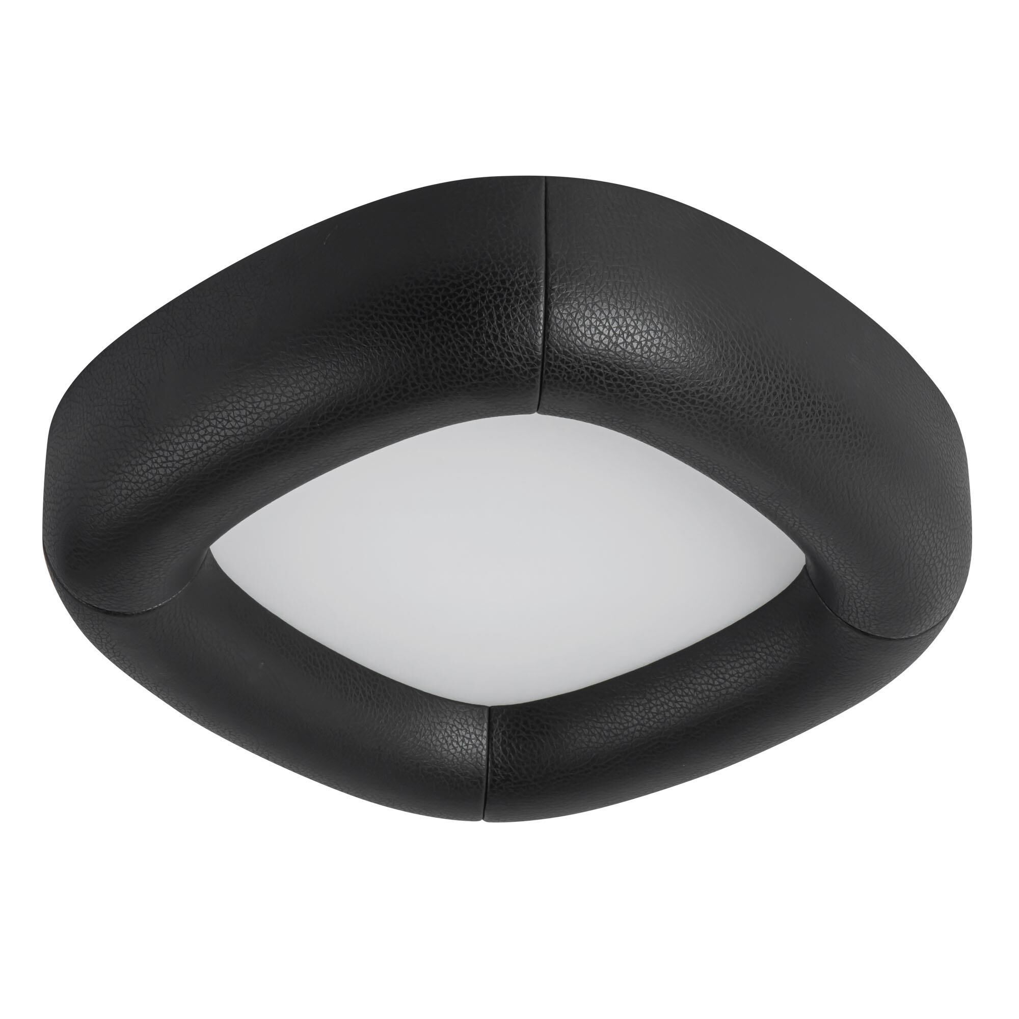 Shown in Brown Vegan Leather finish and Frosted Acrylic Diffuser glass