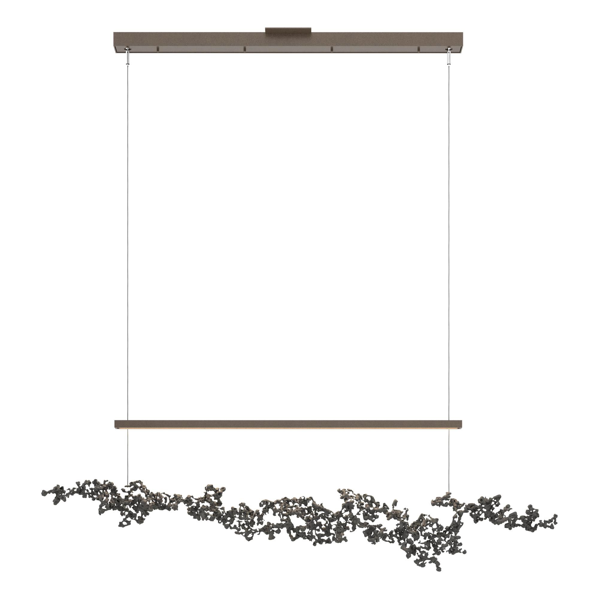 Shown in Bronze finish and Natural Iron Aluminum shade