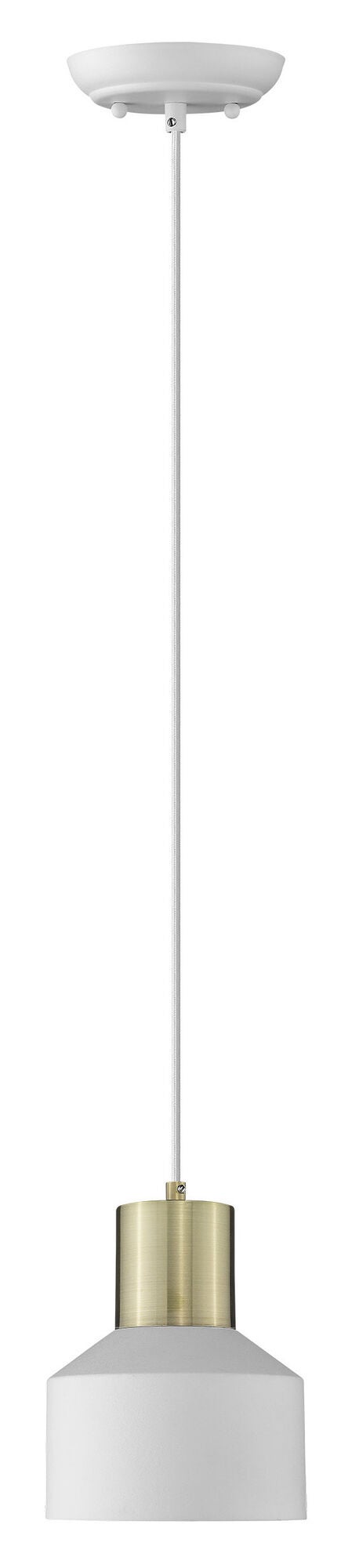 Shown in White finish and White glass and White Metal Drum shade