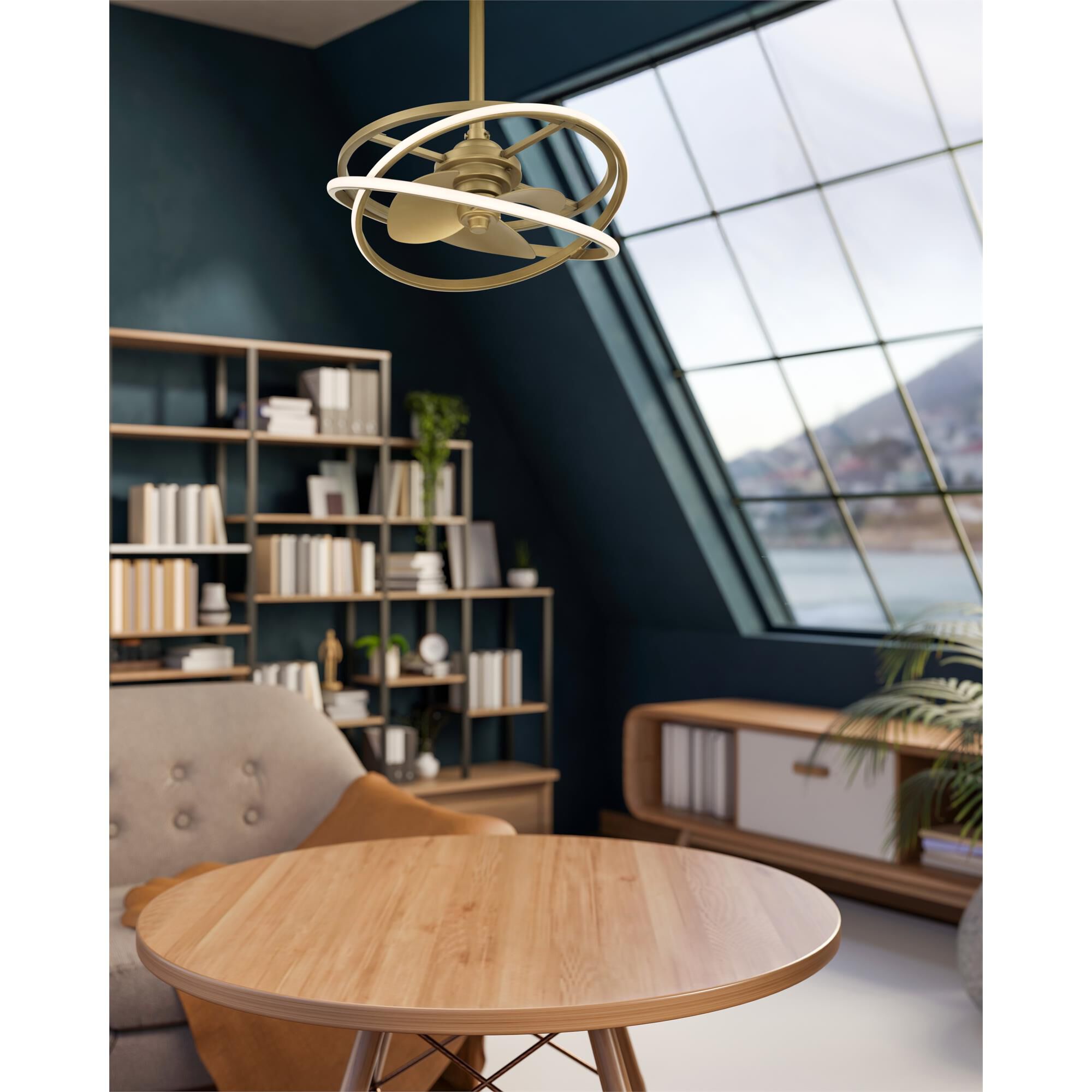 Cirro 20 Inch Chandelier Ceiling Fan with Light Kit,