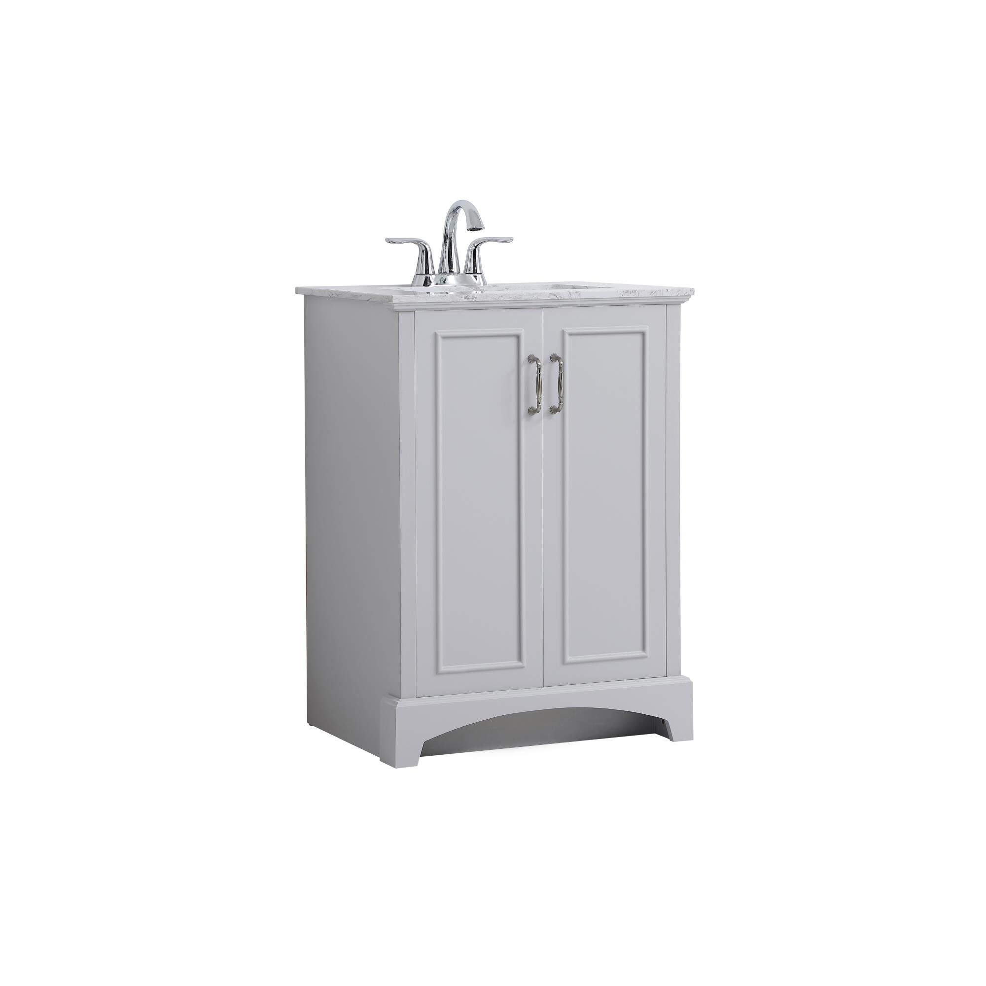 Shown in Grey And Brushed Nickel With Jazz White finish