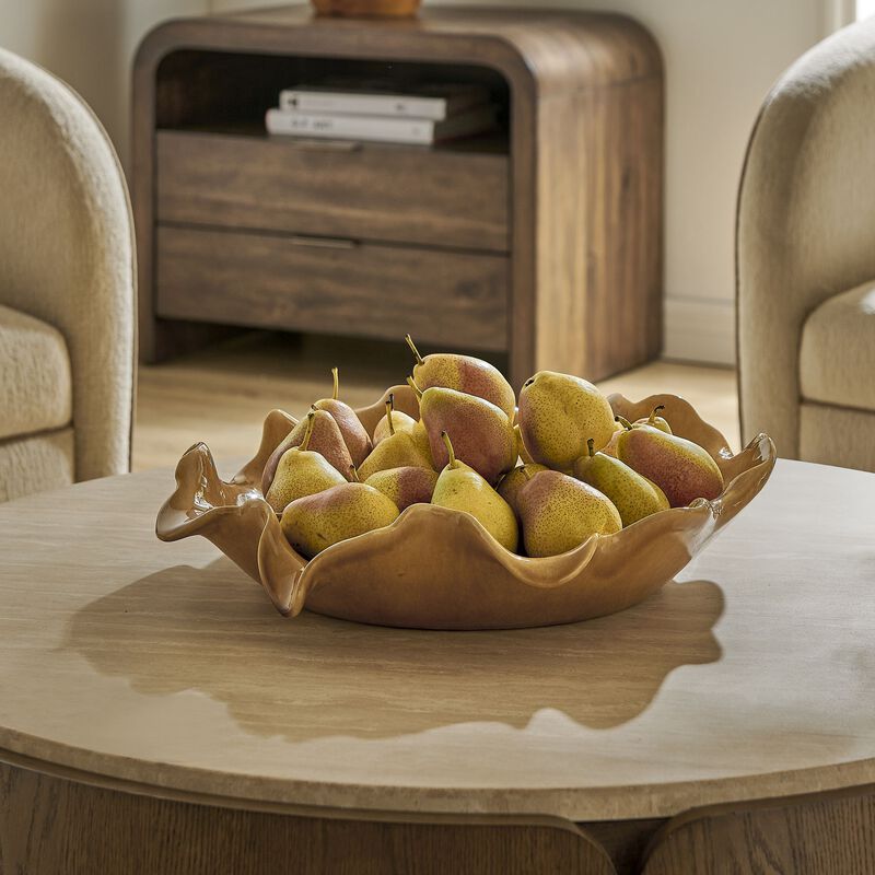 Golden Crest Ruffle Bowl by Uttermost