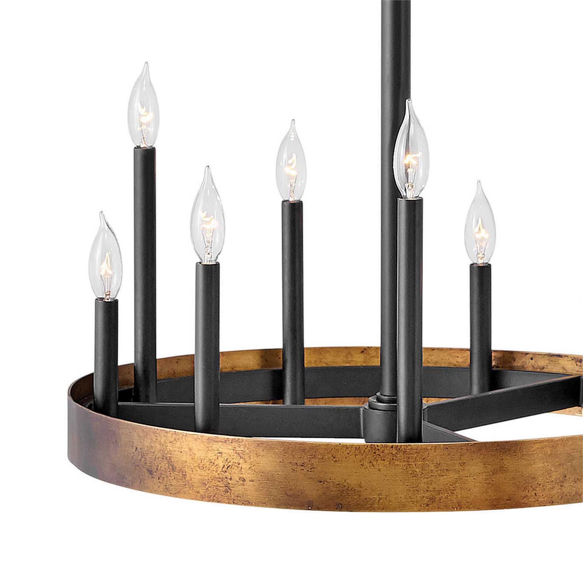 Shown in Weathered Brass finish and Black accent
