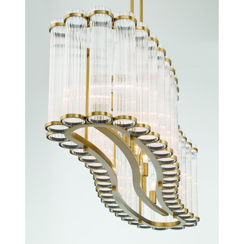 Glasbury Medium Linear Chandelier by Eurofase Lighting