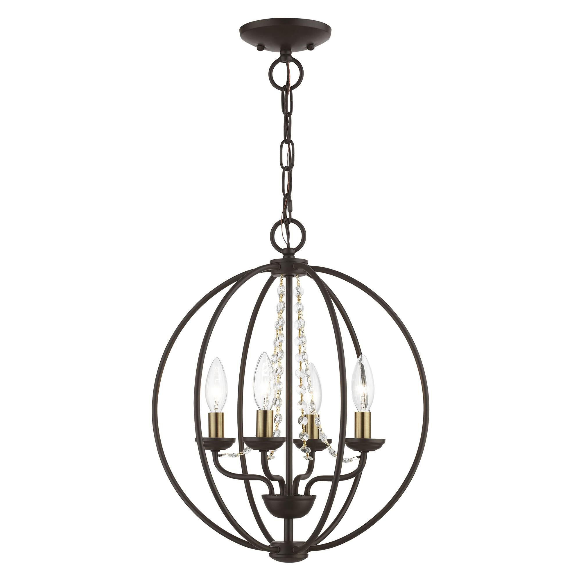 Arabella 15 Inch 4 Light Mini Chandelier by Livex Lighting