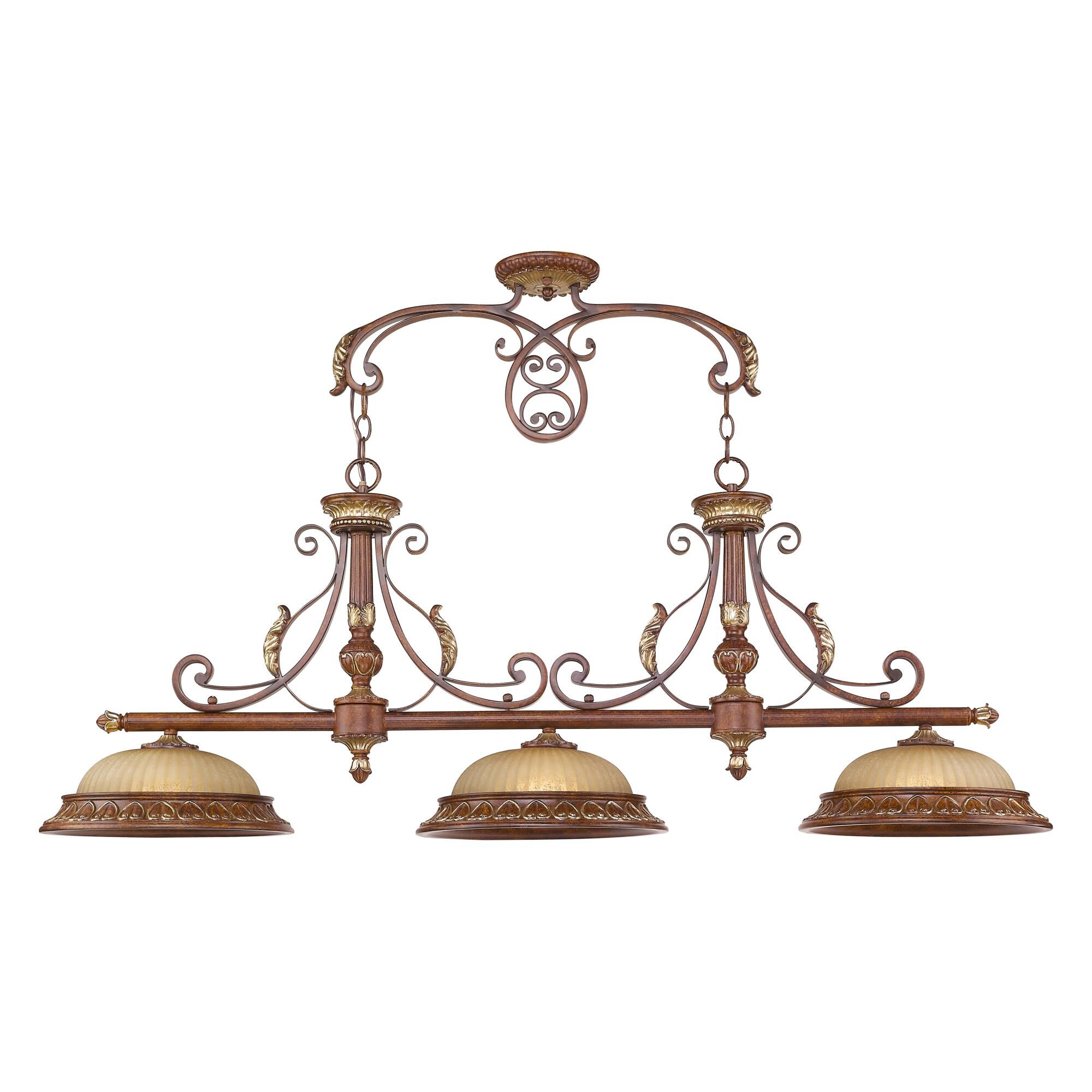 Villa Verona 52 Inch 3 Light Linear Suspension Light by Livex Lighting