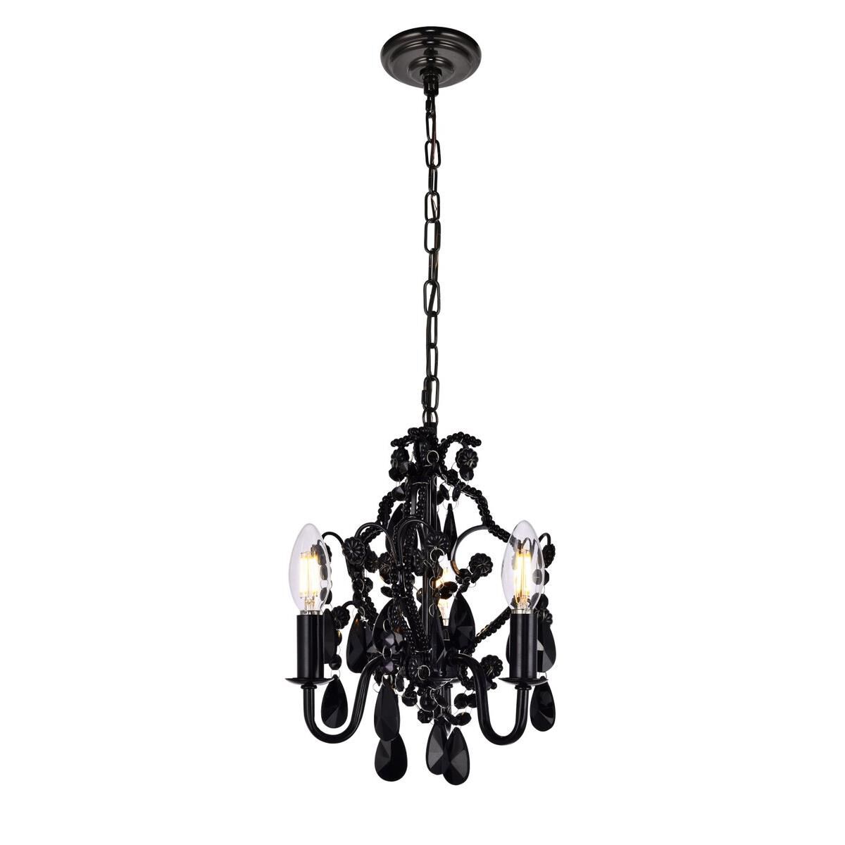 Karter 9 Inch 3 Light Mini Chandelier by Elegant Lighting