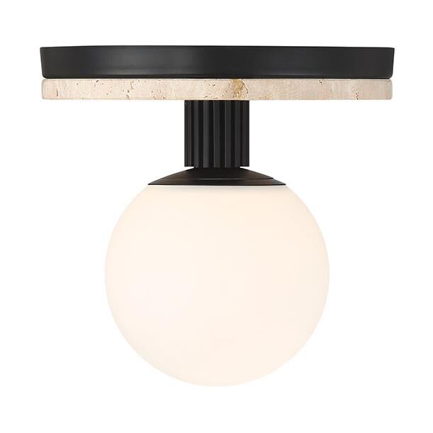 Shown in Matte Black finish and Opal Etched glass