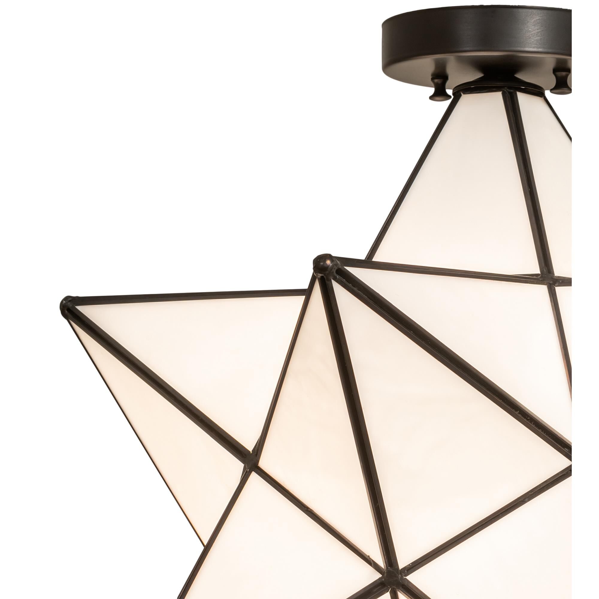 Shown in Mahogany Bronze finish and White glass