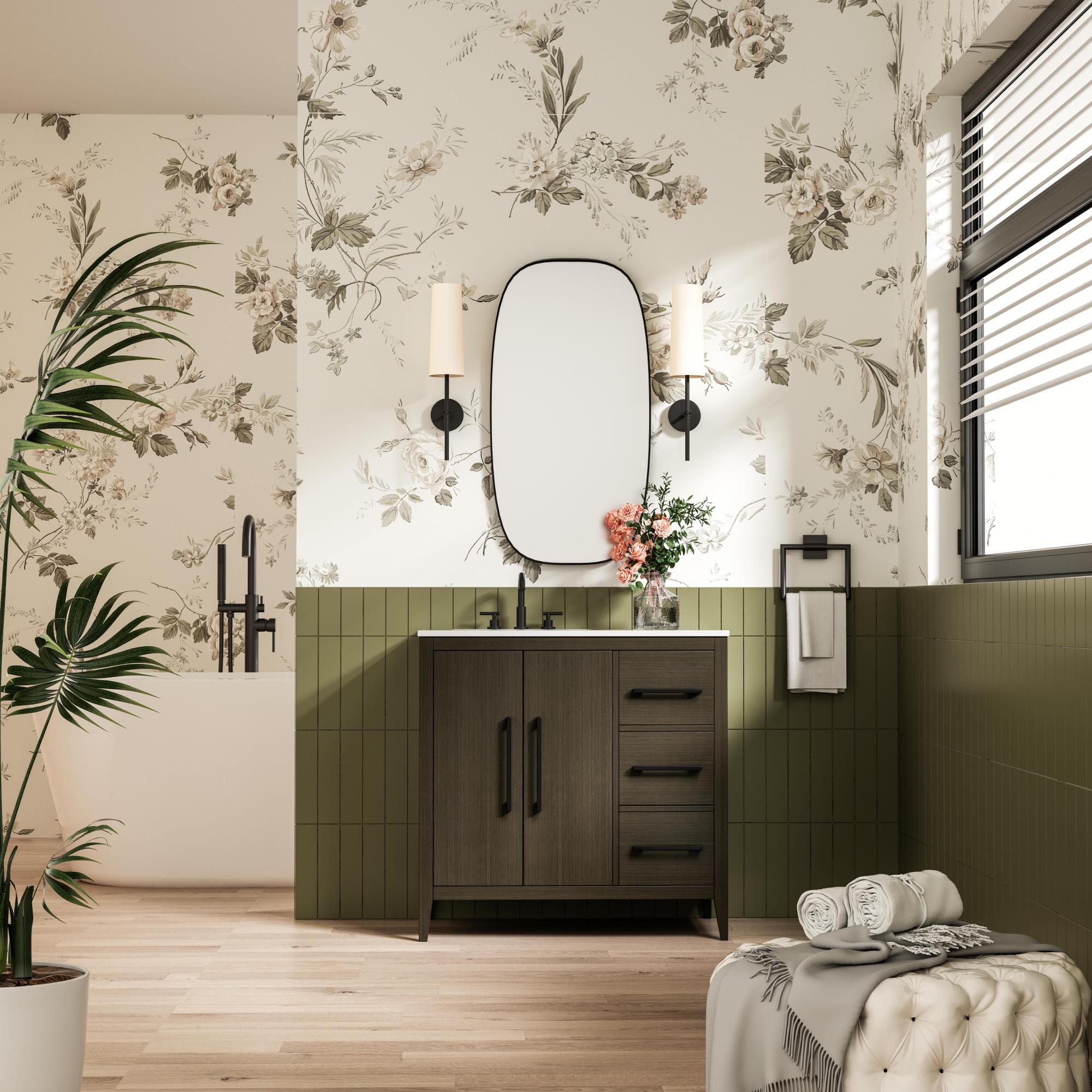 Shown in Mocha Brown finish