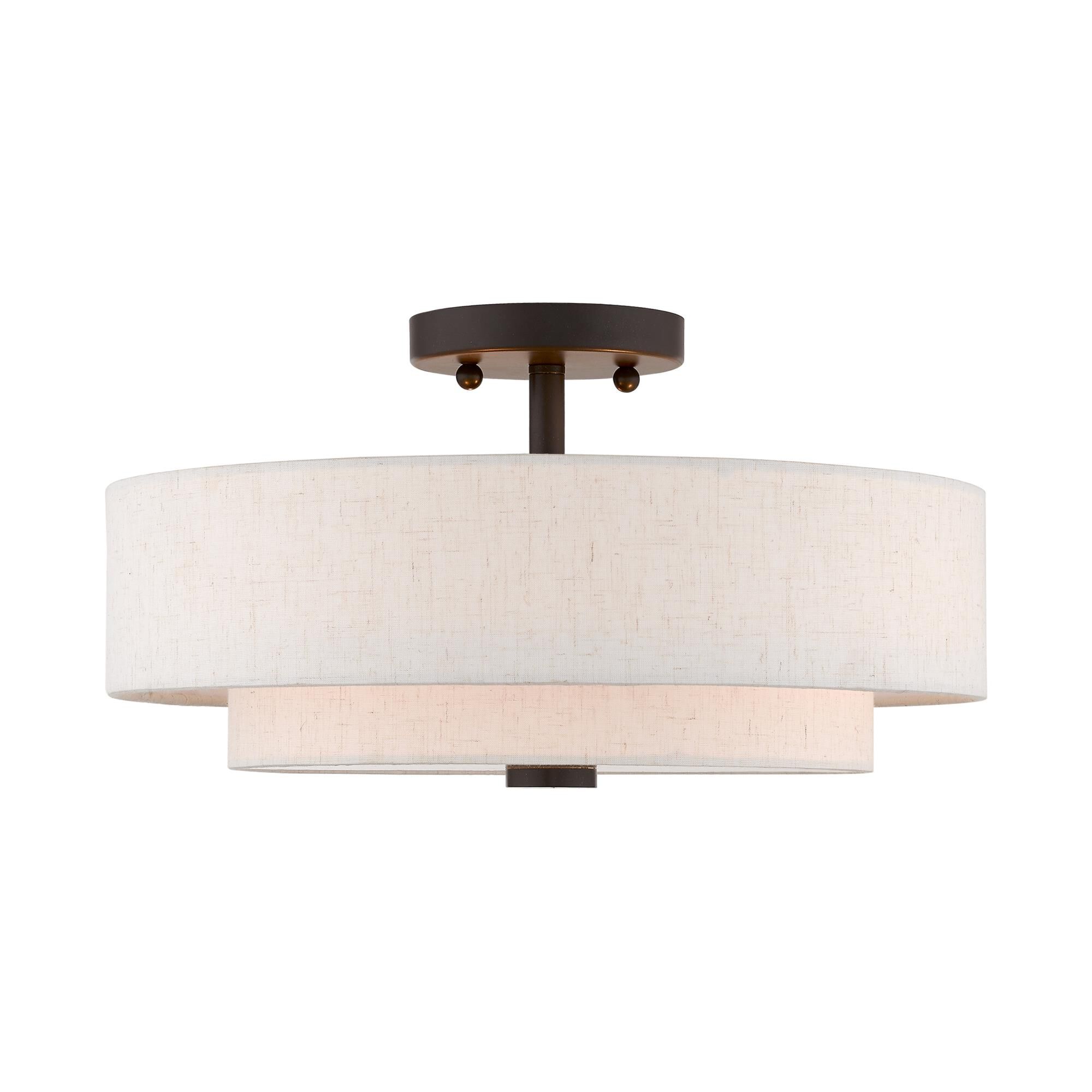 Monroe 15 Inch Semi Flush Mount by Livex Lighting