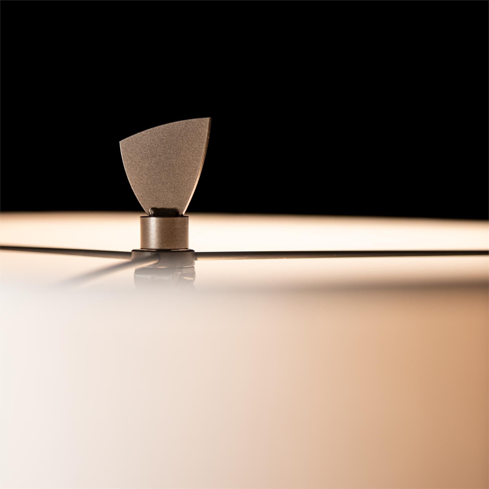Shown in Dark Smoke finish and Natural Anna shade and Alabaster accent