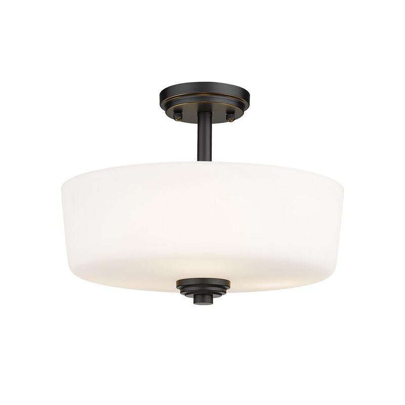 Arlington 14 Inch 3 Light Semi Flush Mount by Z-Lite