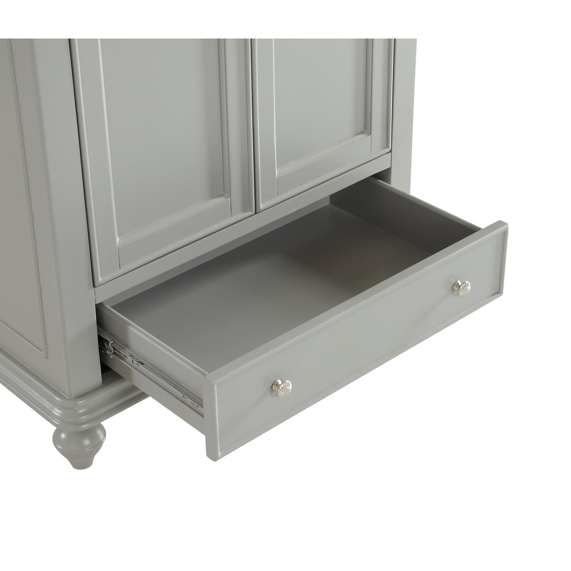 Shown in Light Grey finish