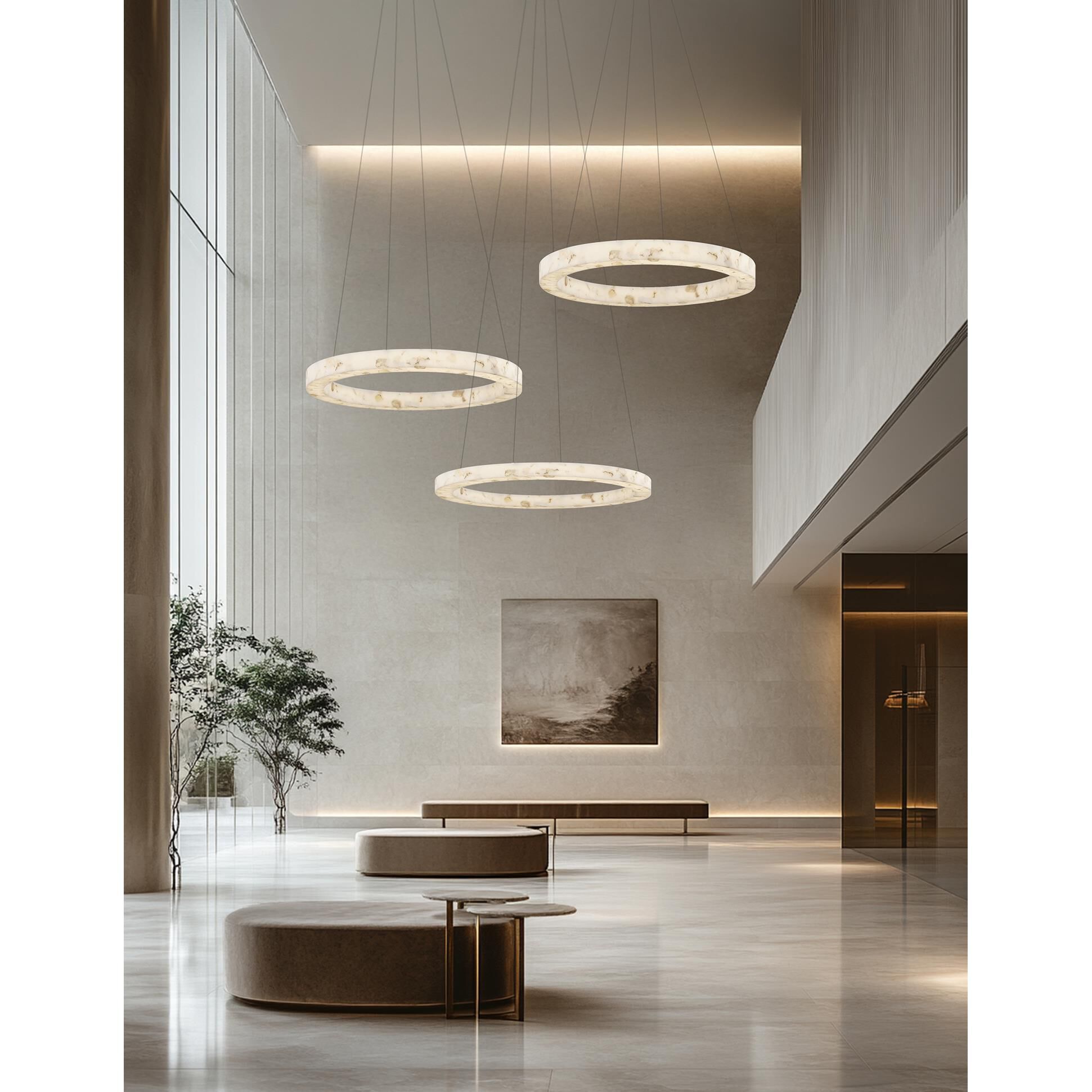 Alabaster Rocks! Collection - Medley Family Chandelier by Justice Design Group