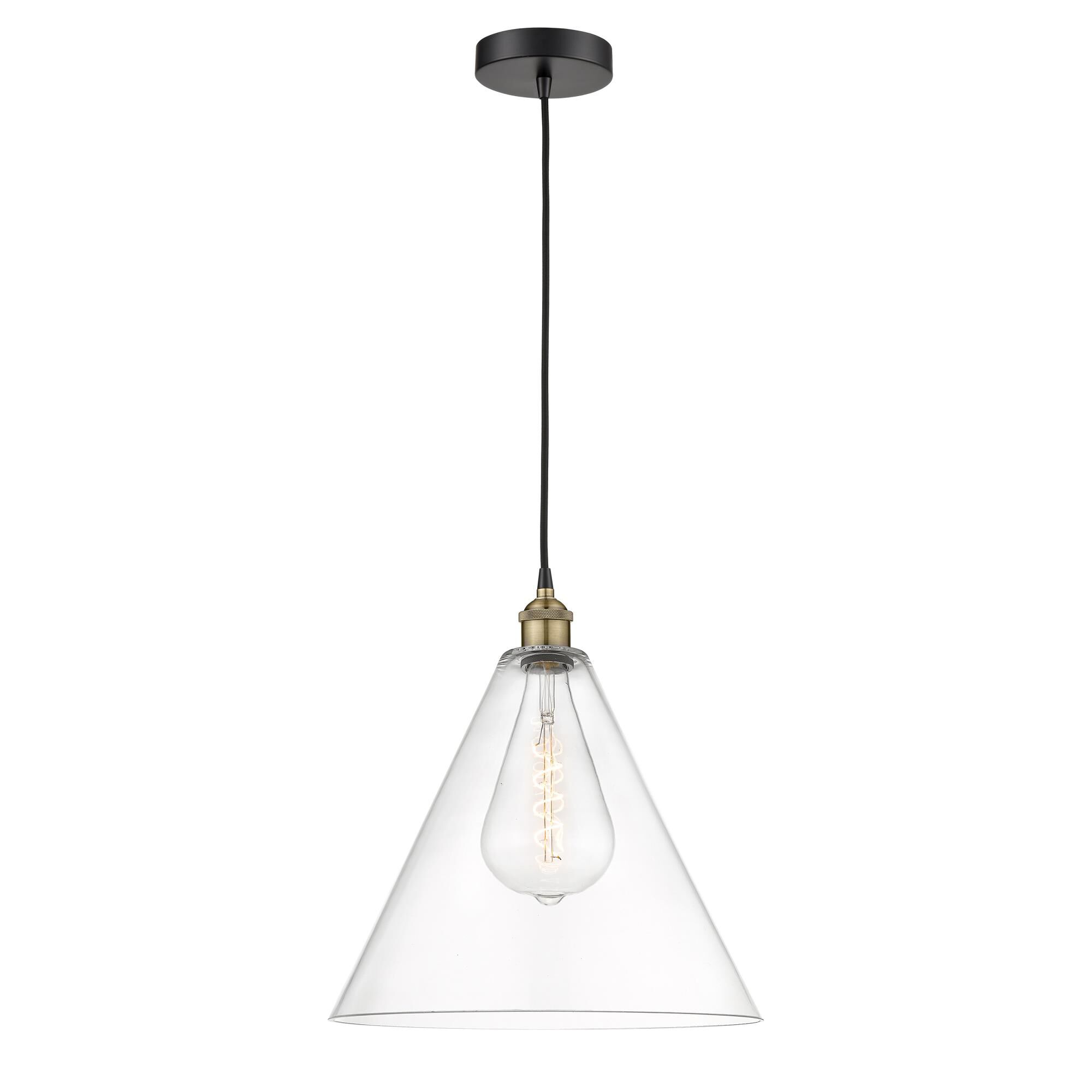 Bruno Marashlian Edison Cone 16 Inch Large Pendant by Innovations Lighting
