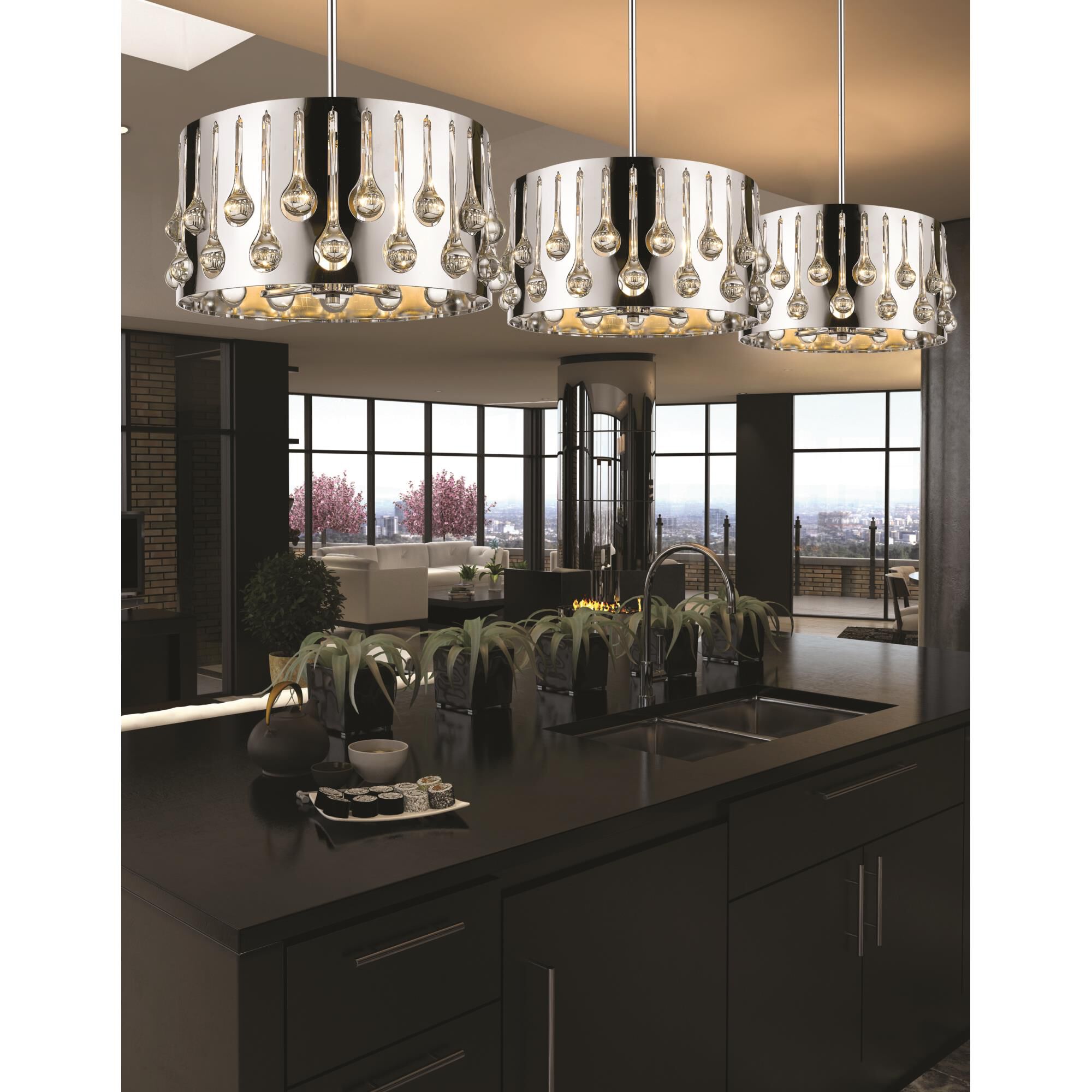 Oberon 17 Inch Large Pendant by Z-Lite