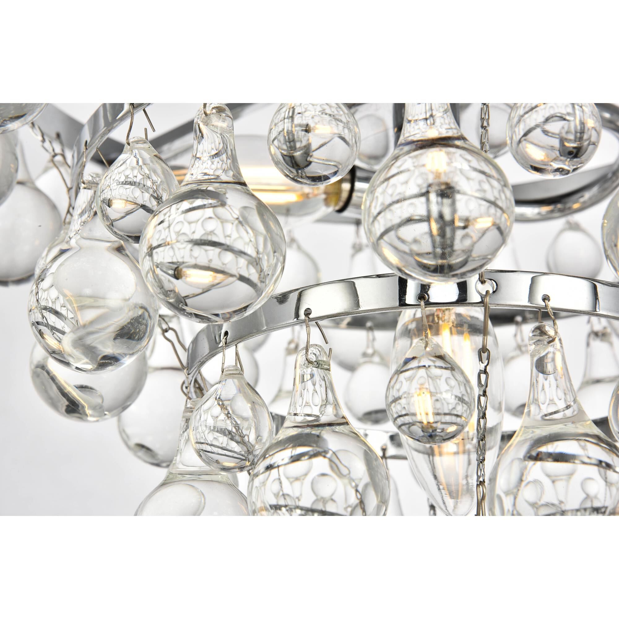 Kora 13 Inch 3 Light Mini Chandelier by Elegant Lighting
