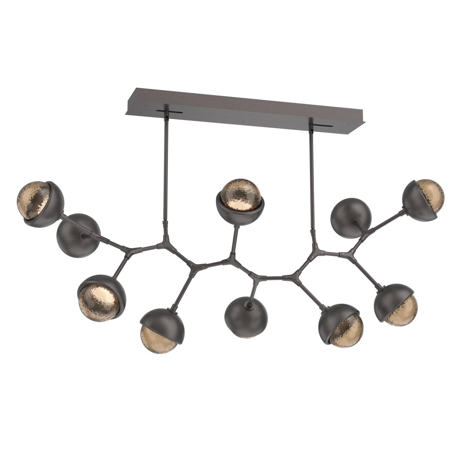 Shown in Graphite finish and Bronze glass and Metal Shade Matching Finish accent