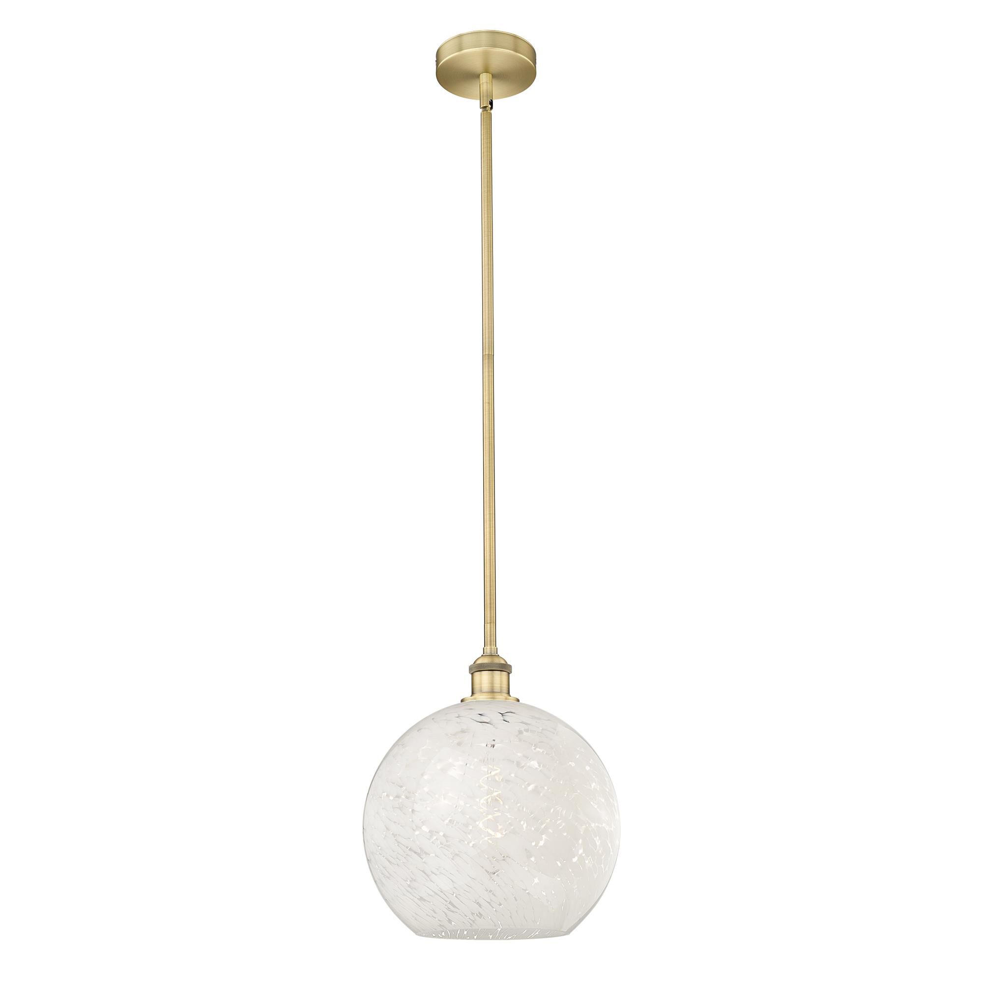Bruno Marashlian White Mouchette 12 Inch Mini Pendant by Innovations Lighting