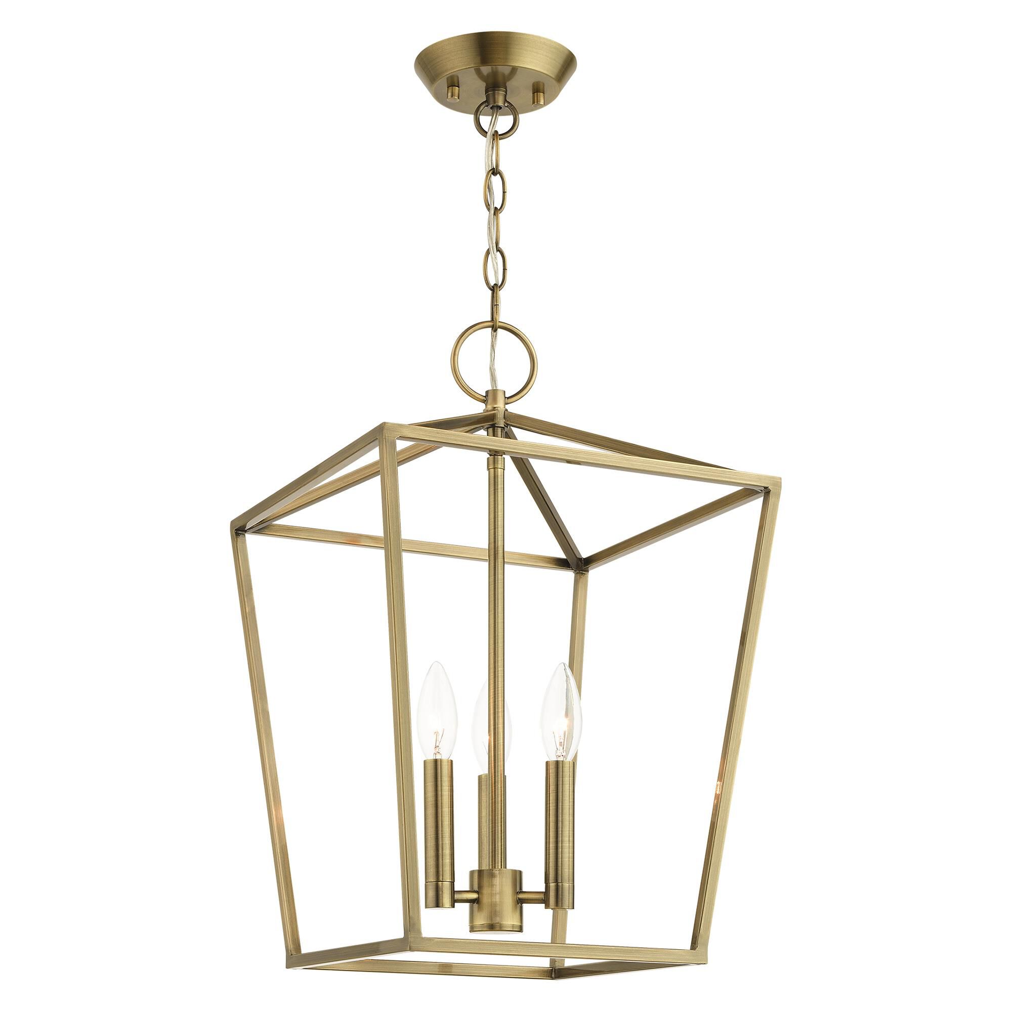 Shown in Antique Brass finish and Antique Brass Metal Shade glass and Antique Brass Metal shade