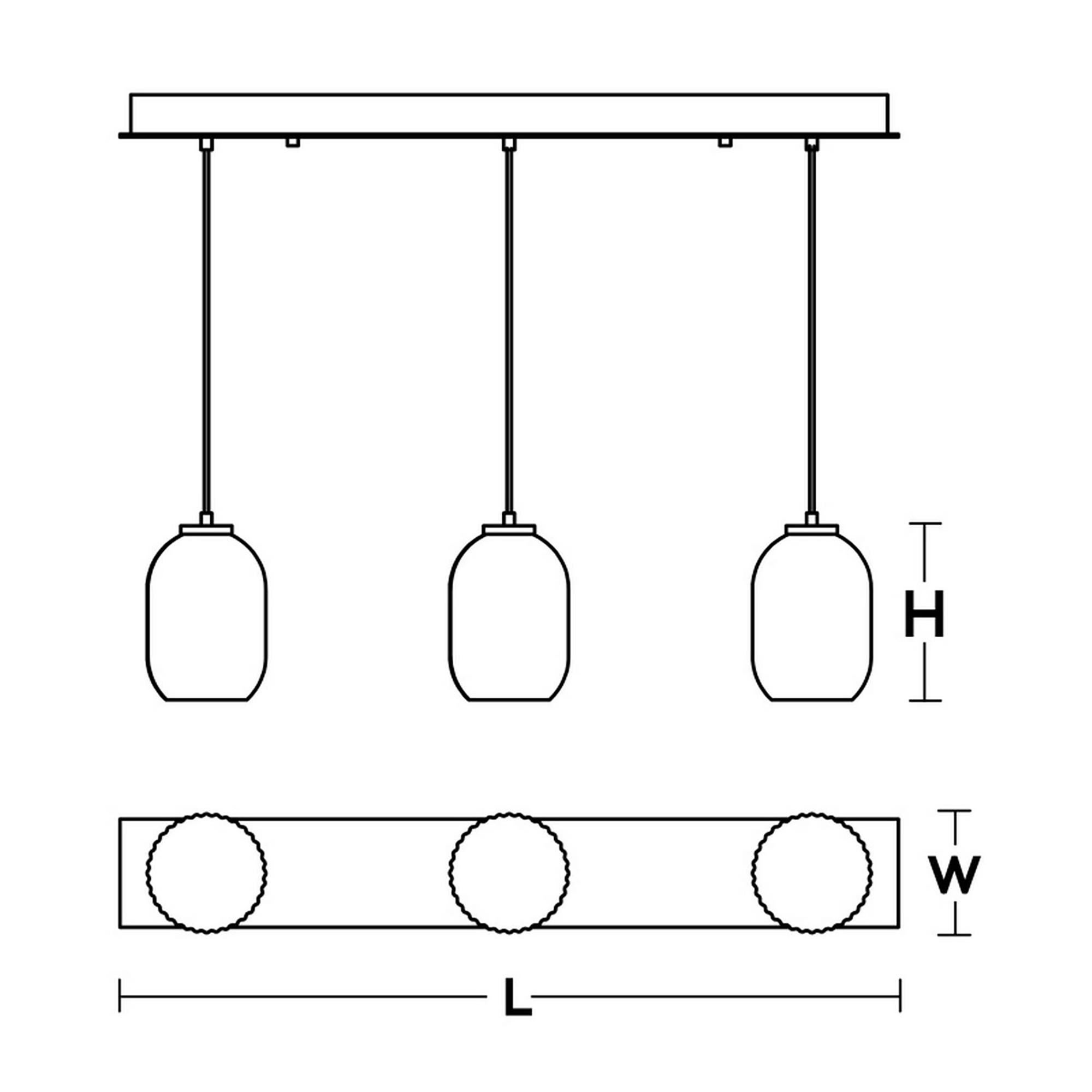 Callie 36 Inch 3 Light Linear Suspension Light by AFX Lighting